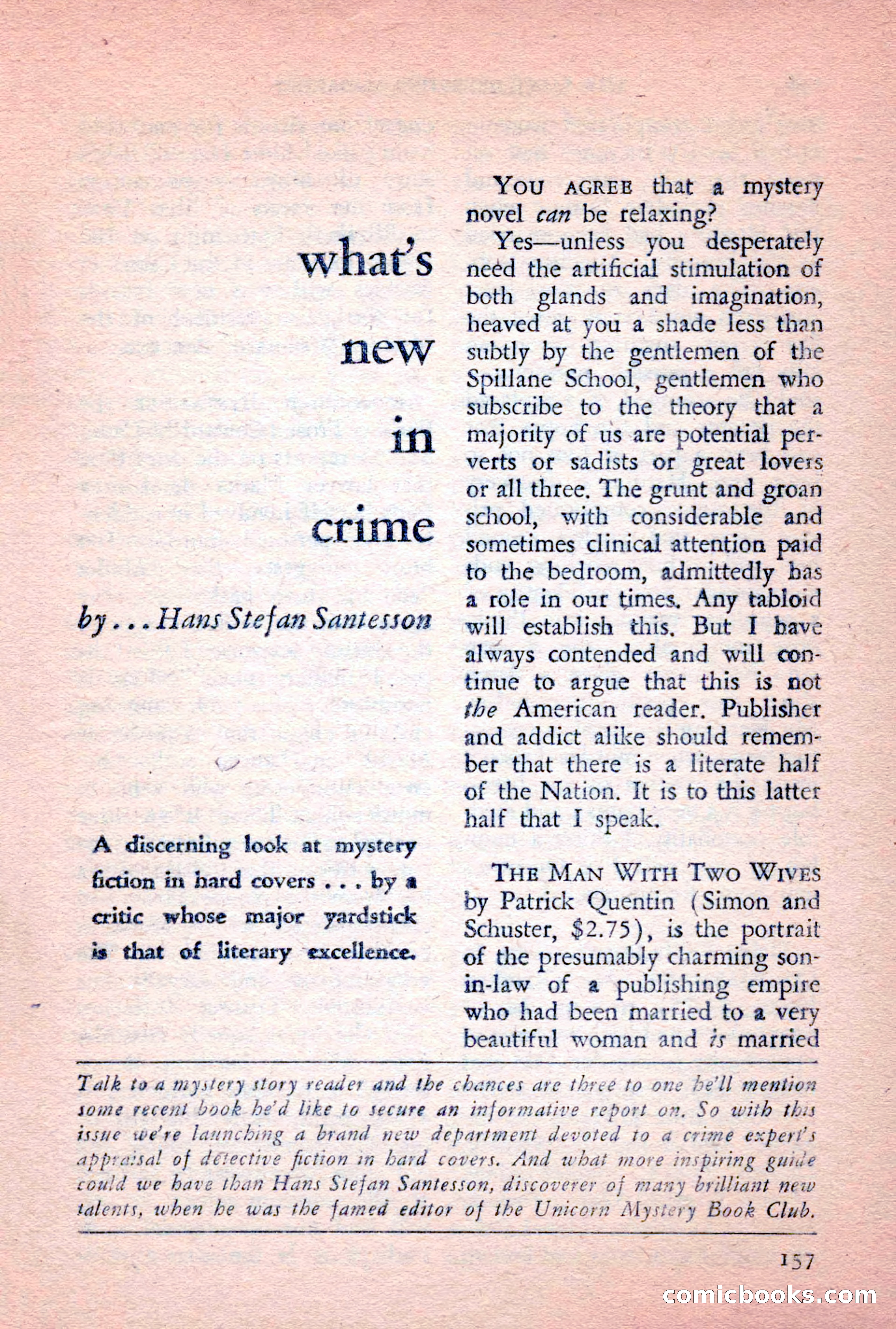 The Saint Detective Magazine, February 1956 — page 159 of 164