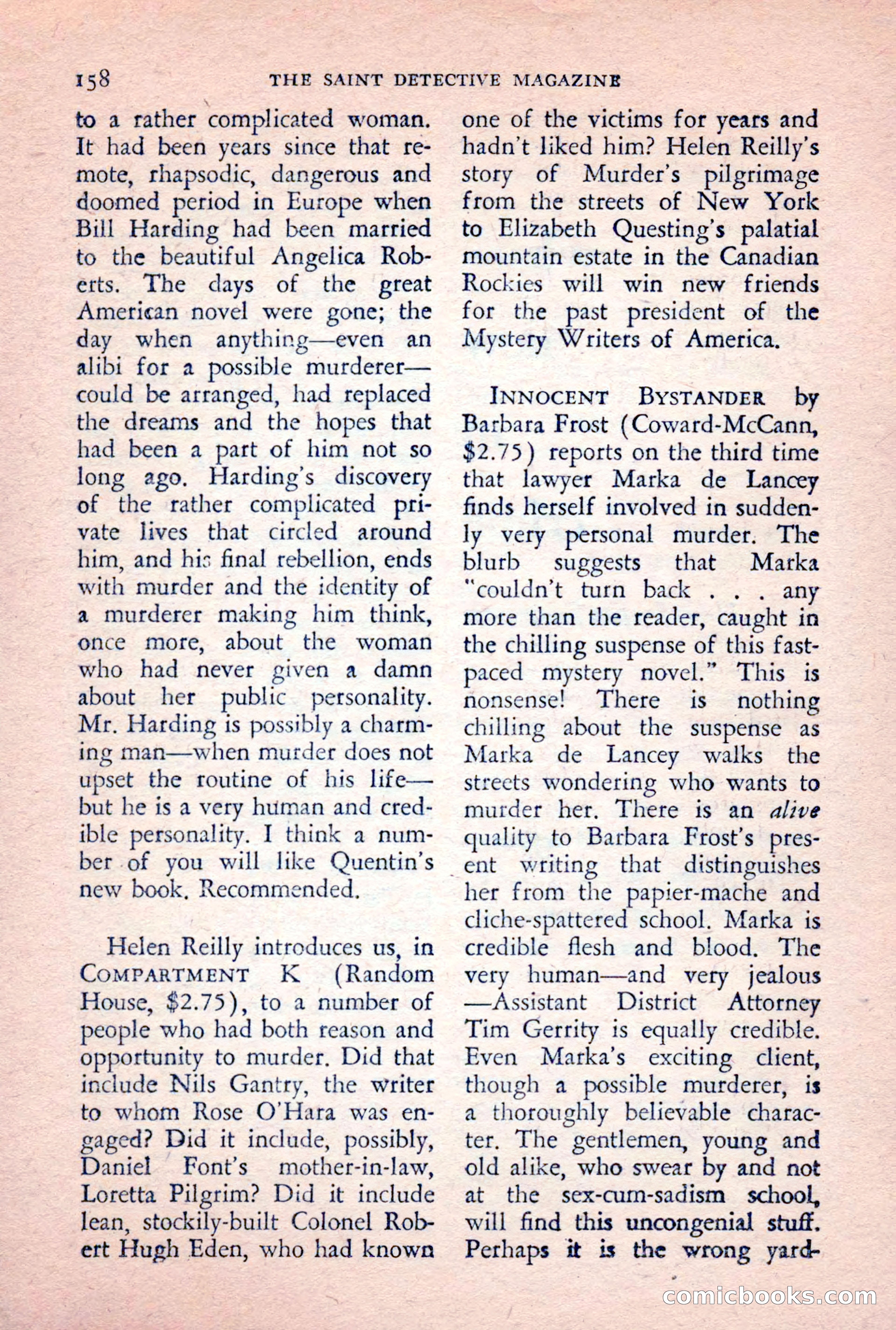 The Saint Detective Magazine, February 1956 — page 160 of 164