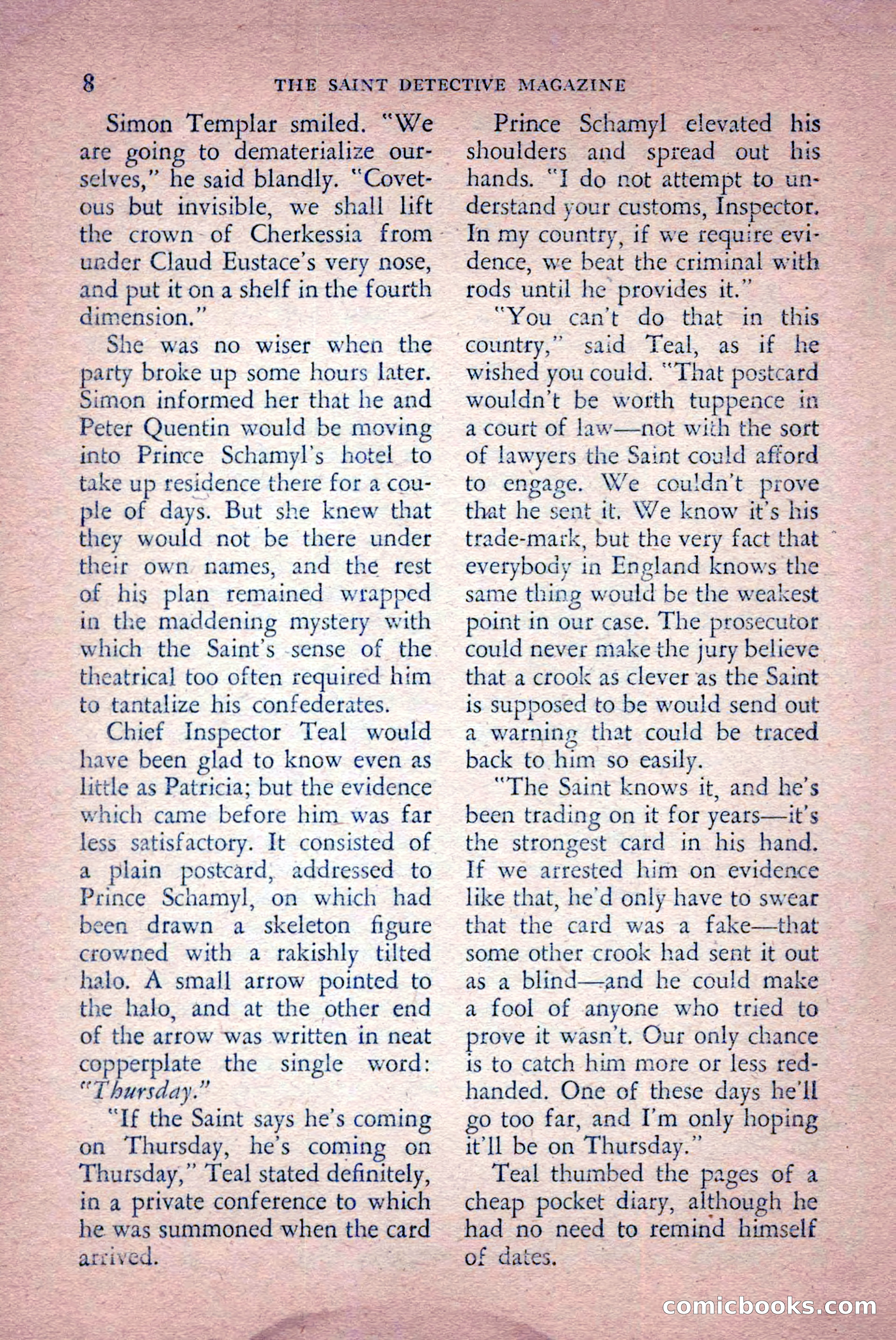 The Saint Detective Magazine, April 1956 — page 10 of 164