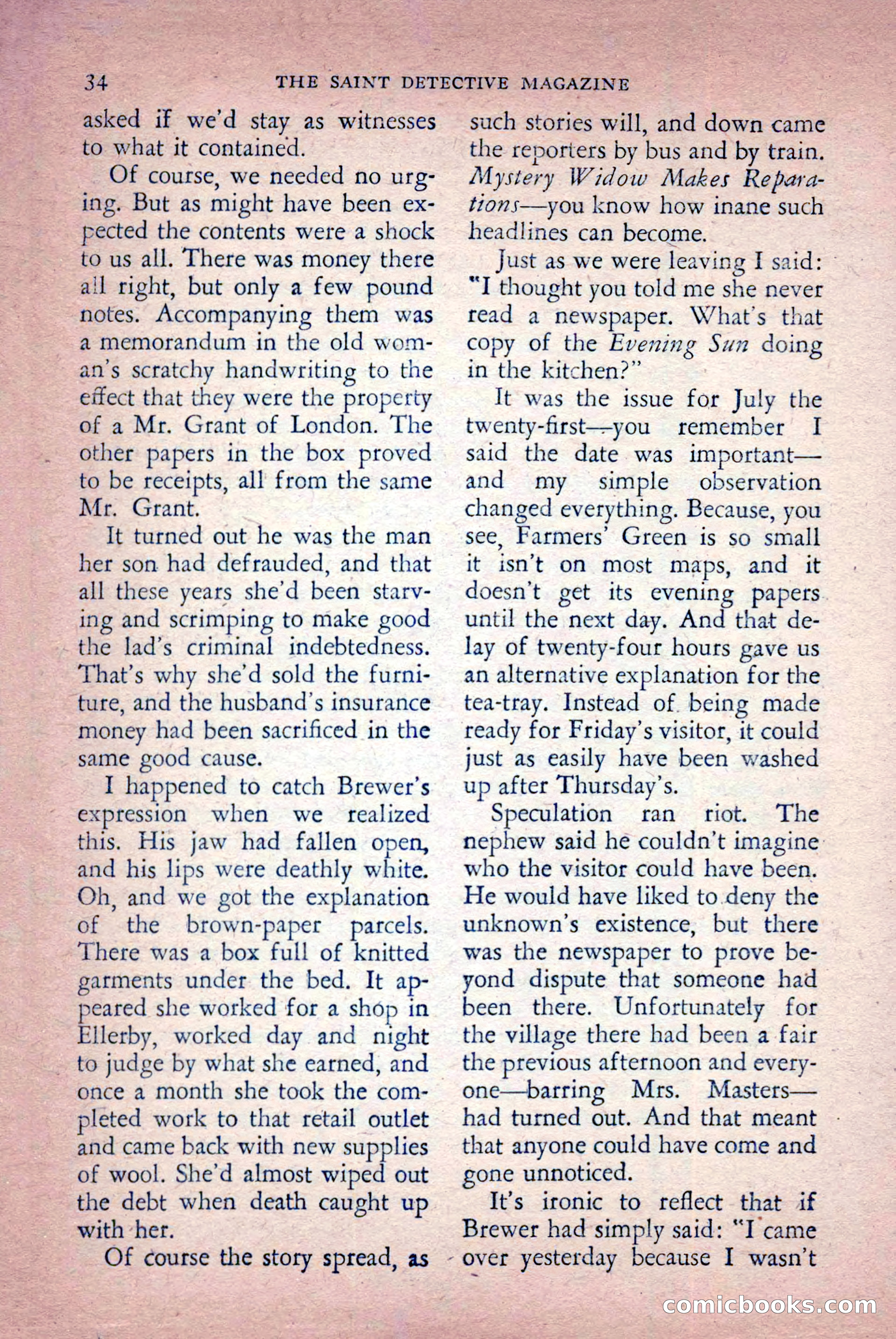The Saint Detective Magazine, April 1956 — page 36 of 164