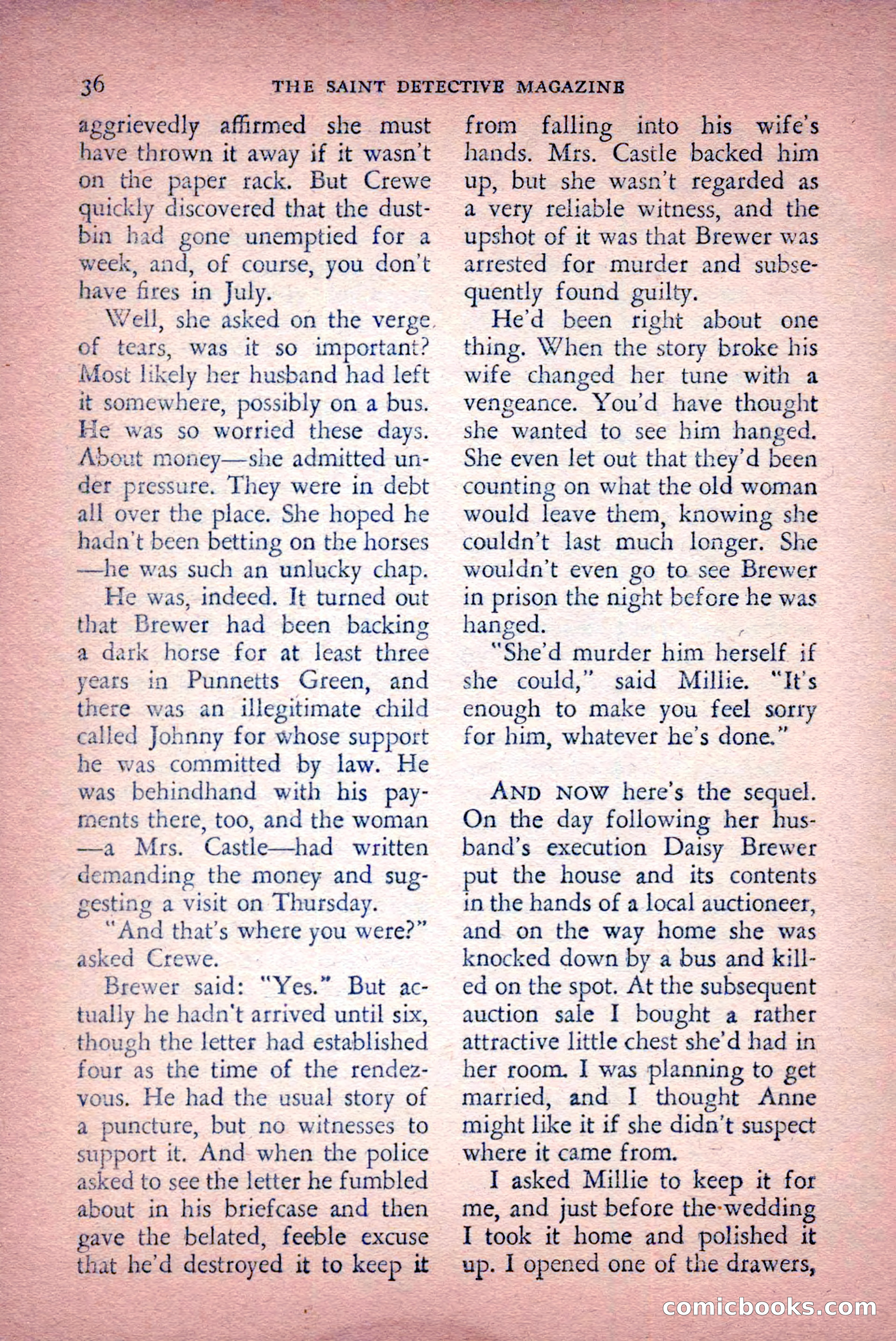 The Saint Detective Magazine, April 1956 — page 38 of 164