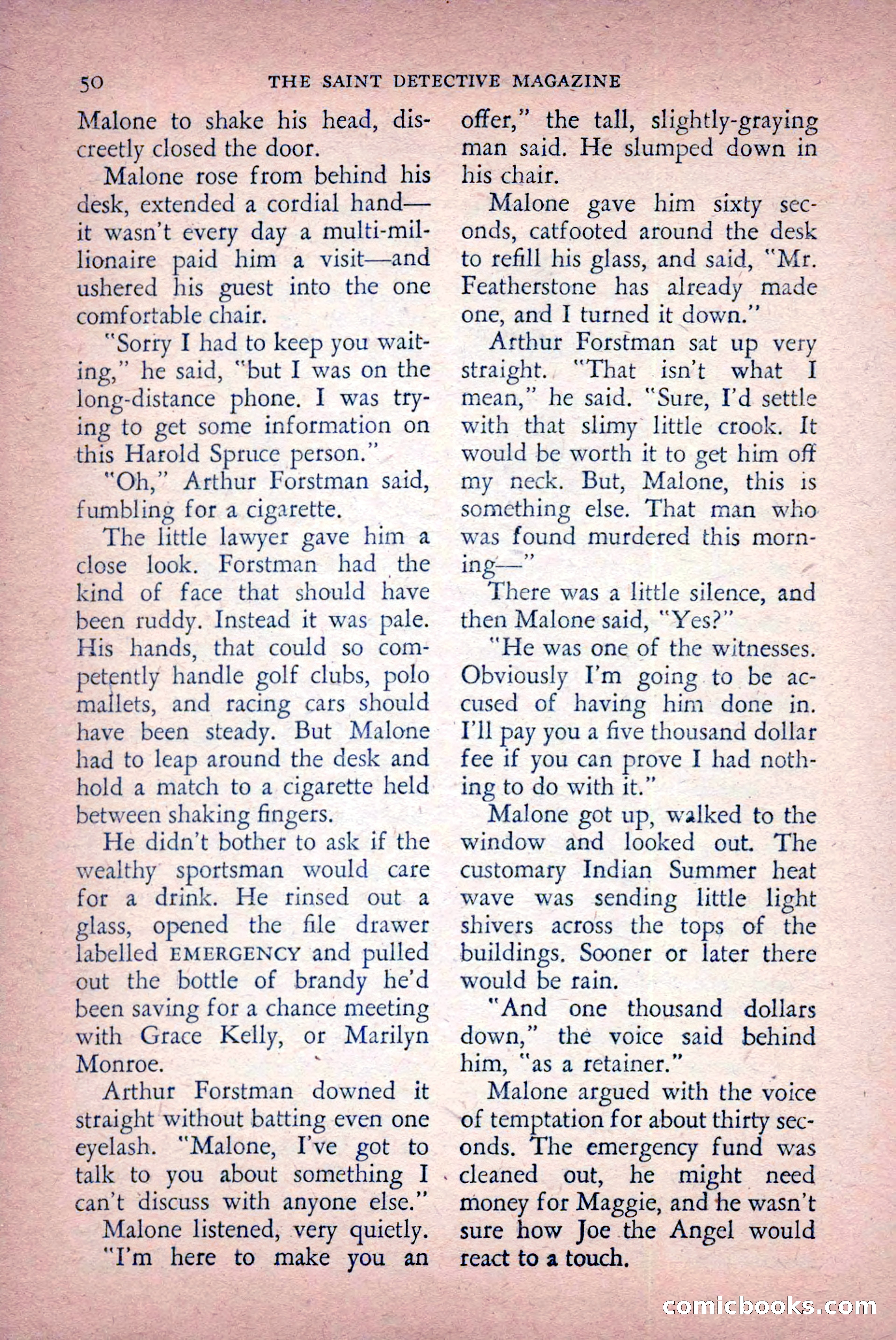 The Saint Detective Magazine, April 1956 — page 52 of 164
