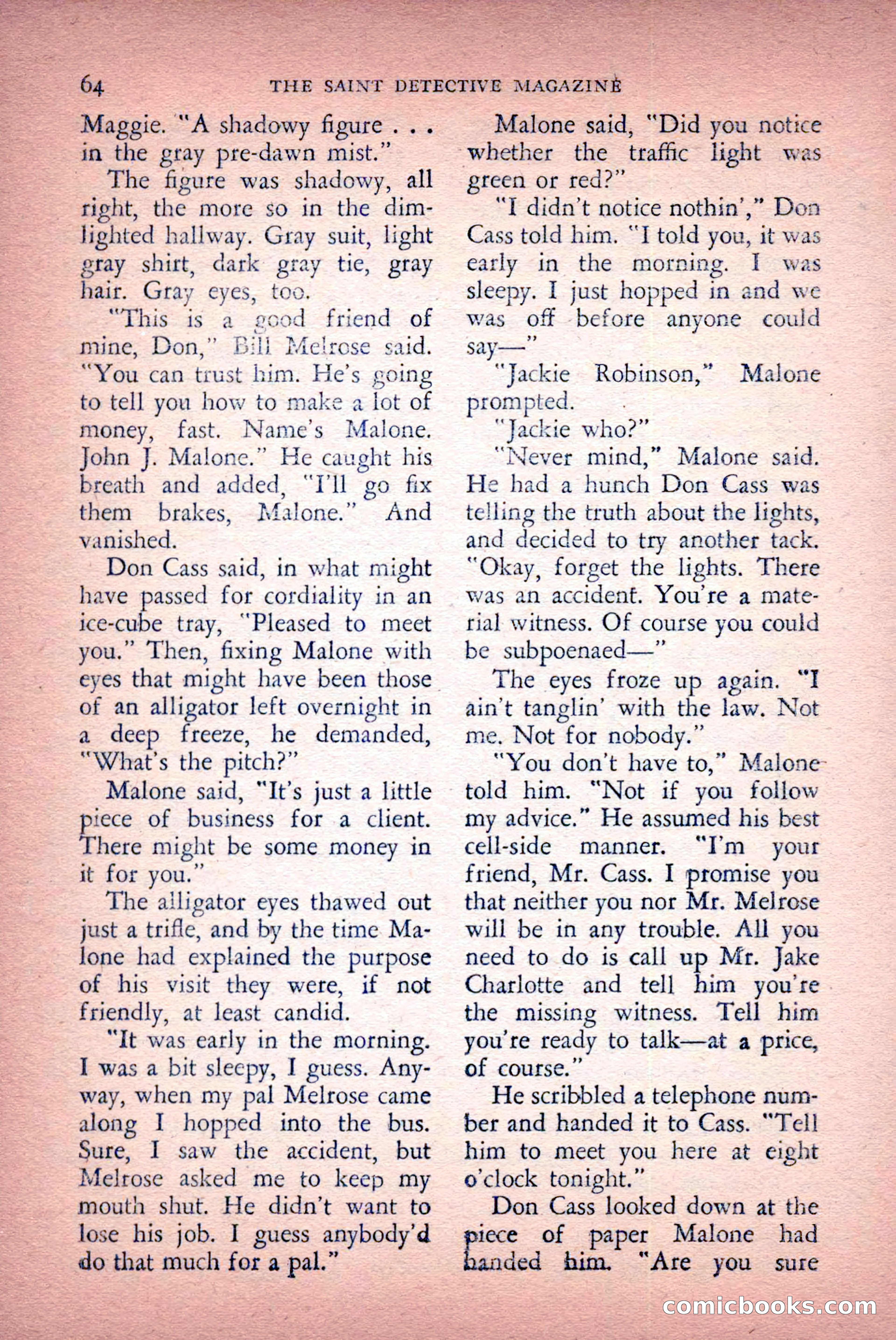 The Saint Detective Magazine, April 1956 — page 66 of 164