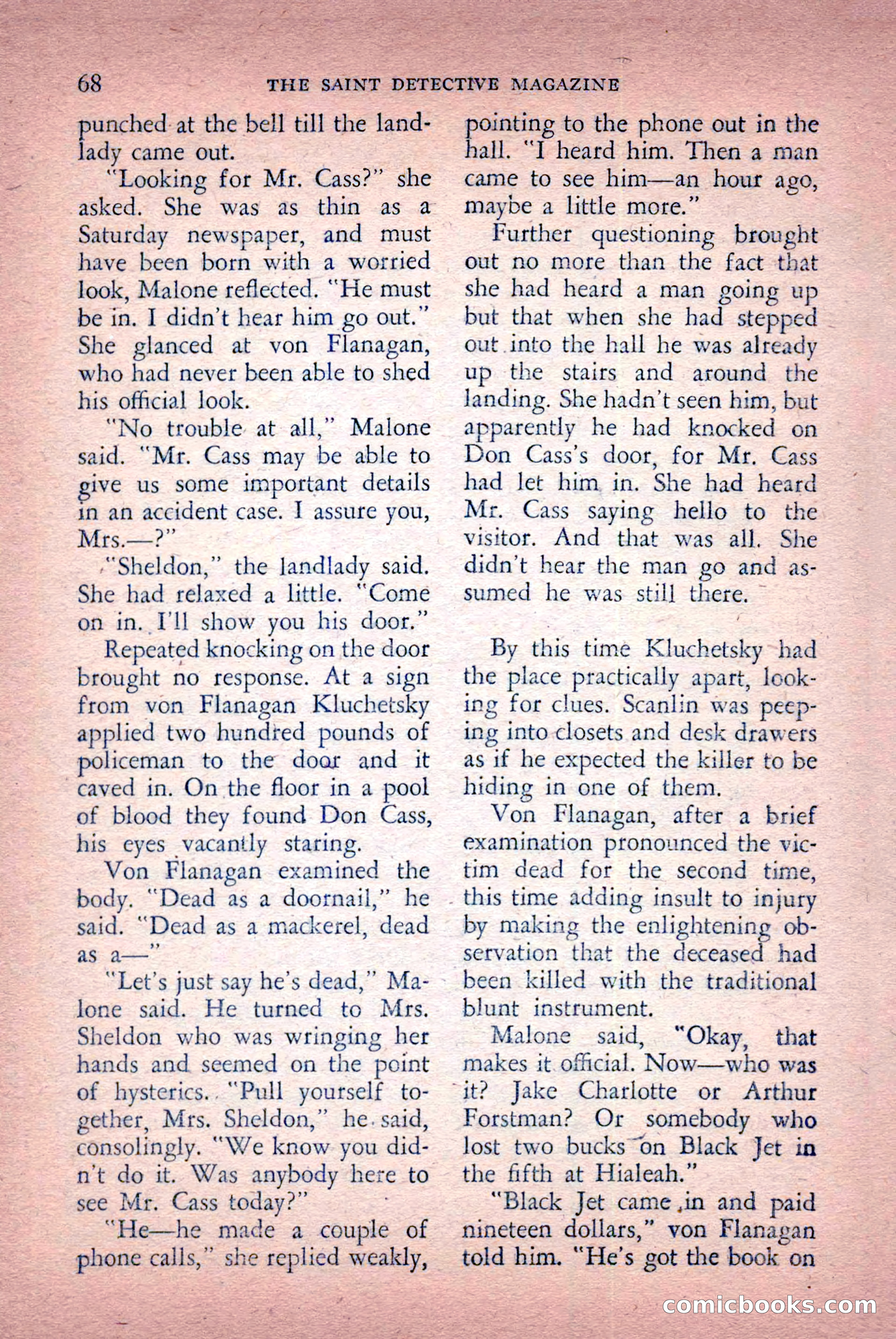 The Saint Detective Magazine, April 1956 — page 70 of 164