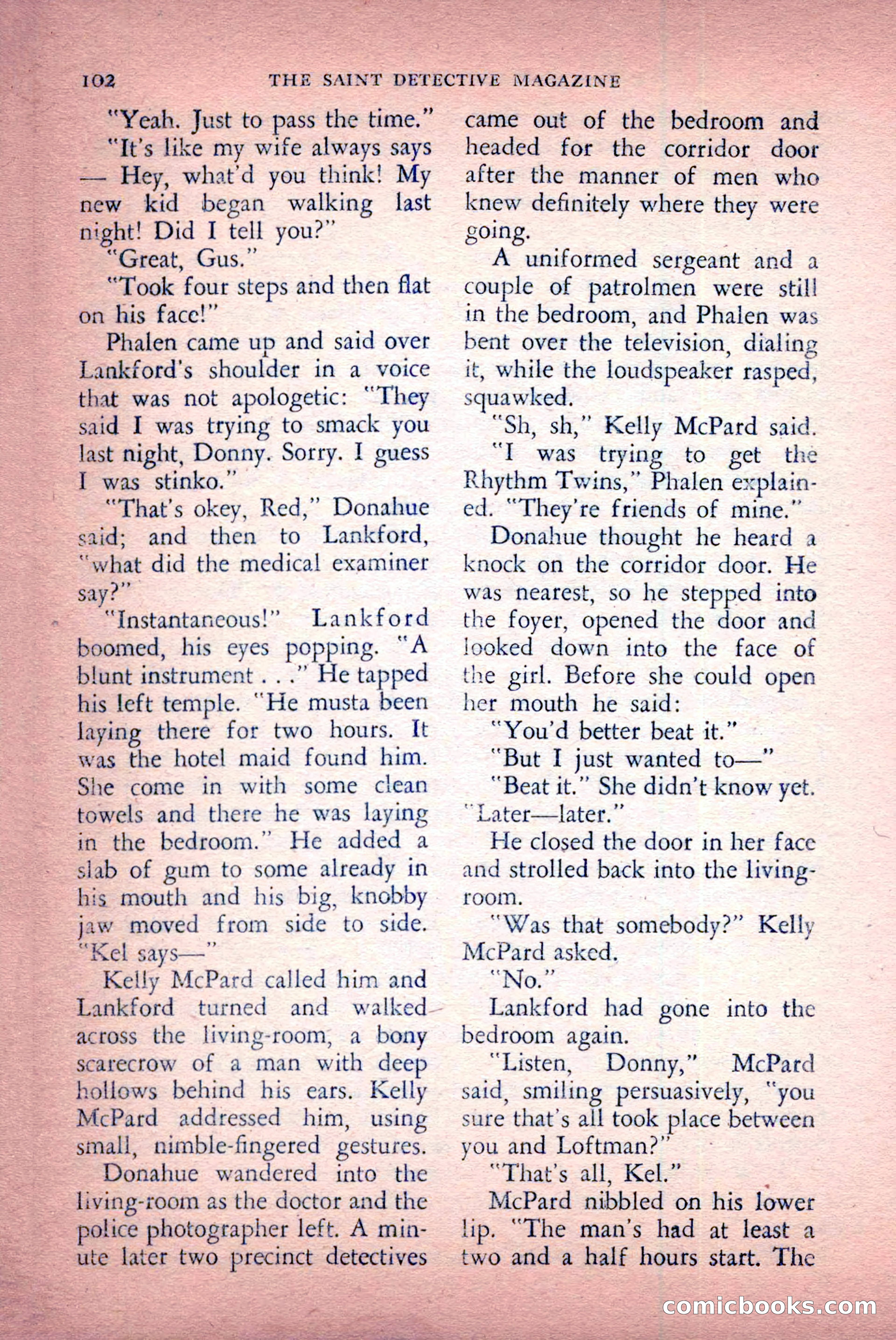 The Saint Detective Magazine, April 1956 — page 104 of 164