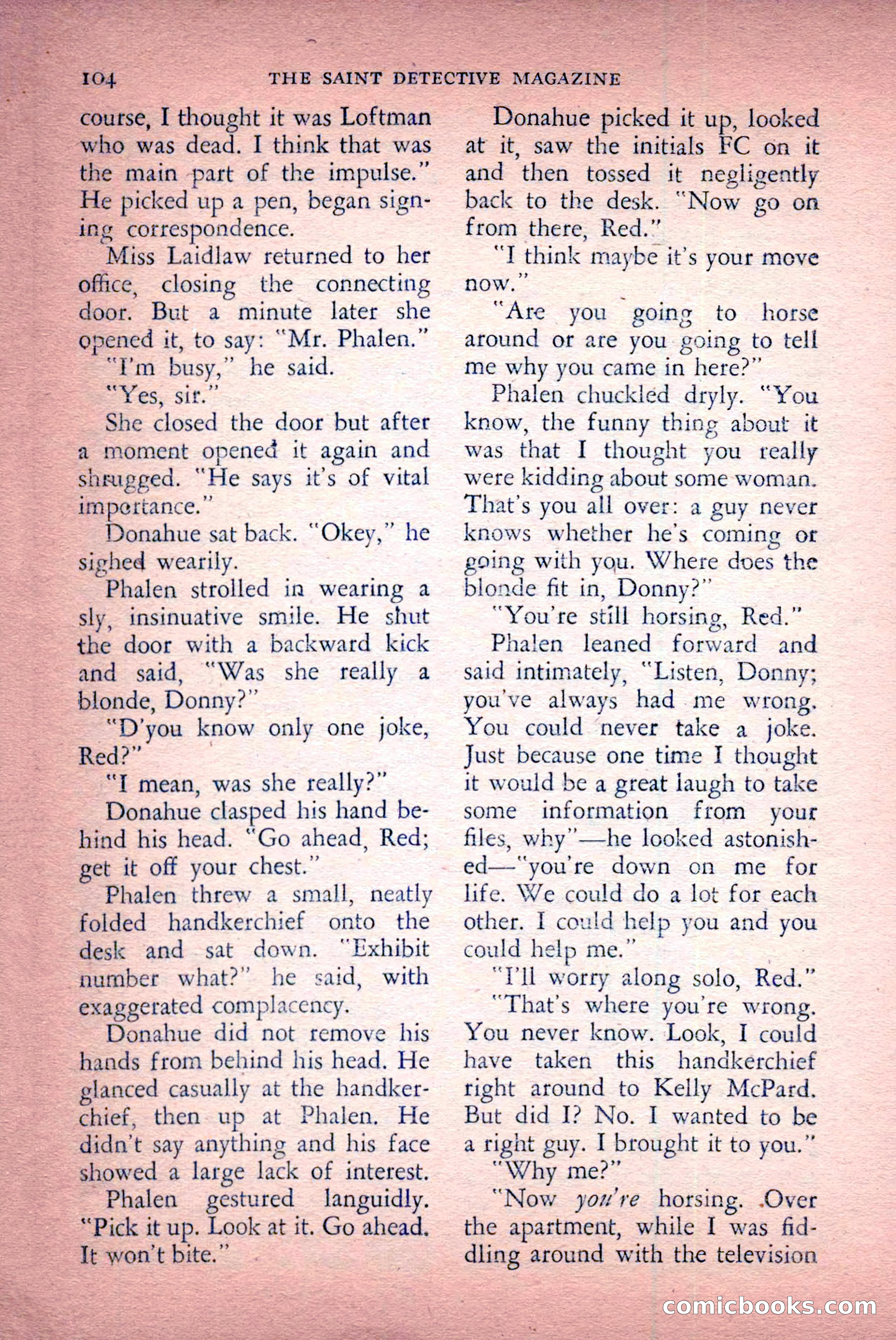 The Saint Detective Magazine, April 1956 — page 106 of 164