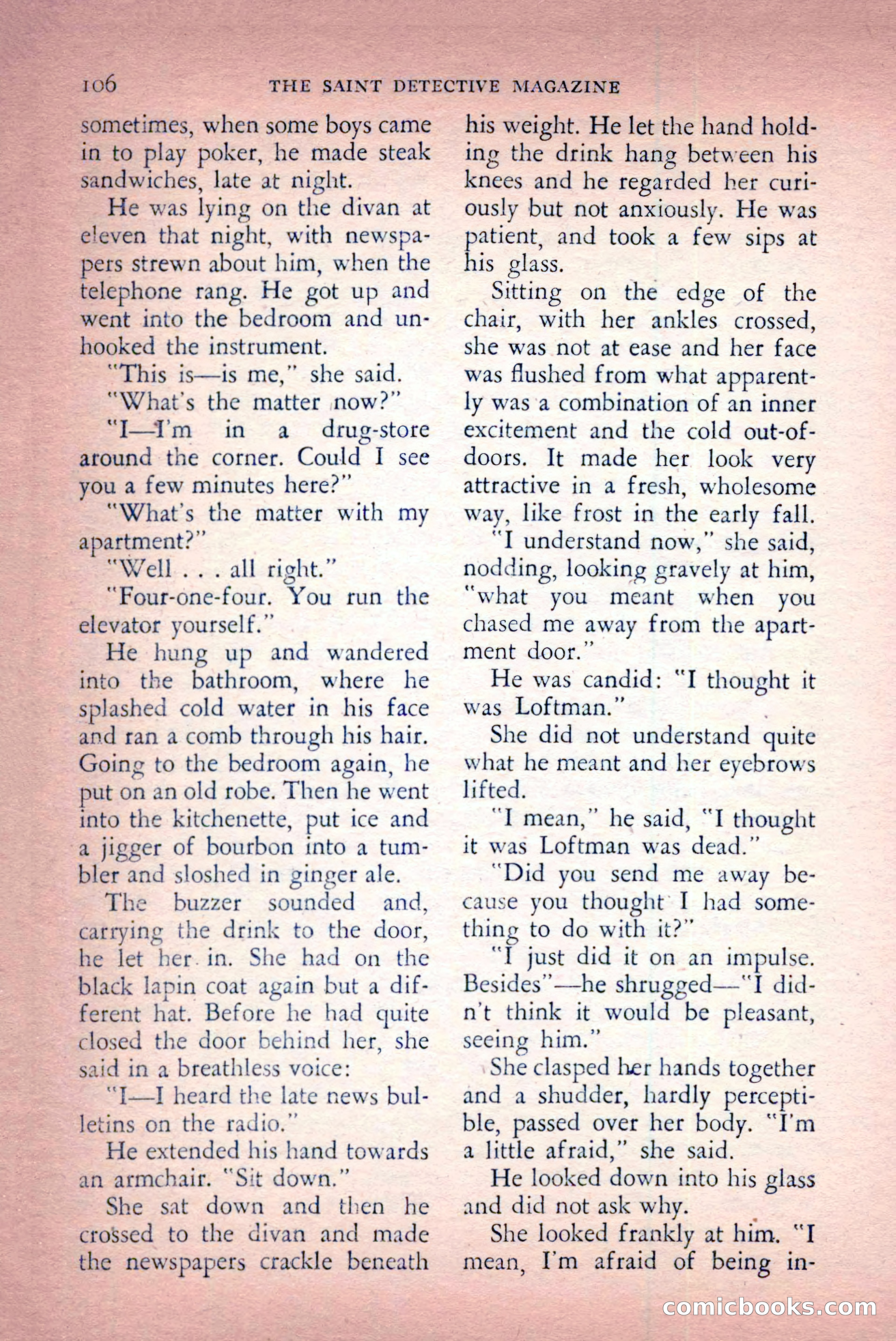The Saint Detective Magazine, April 1956 — page 108 of 164