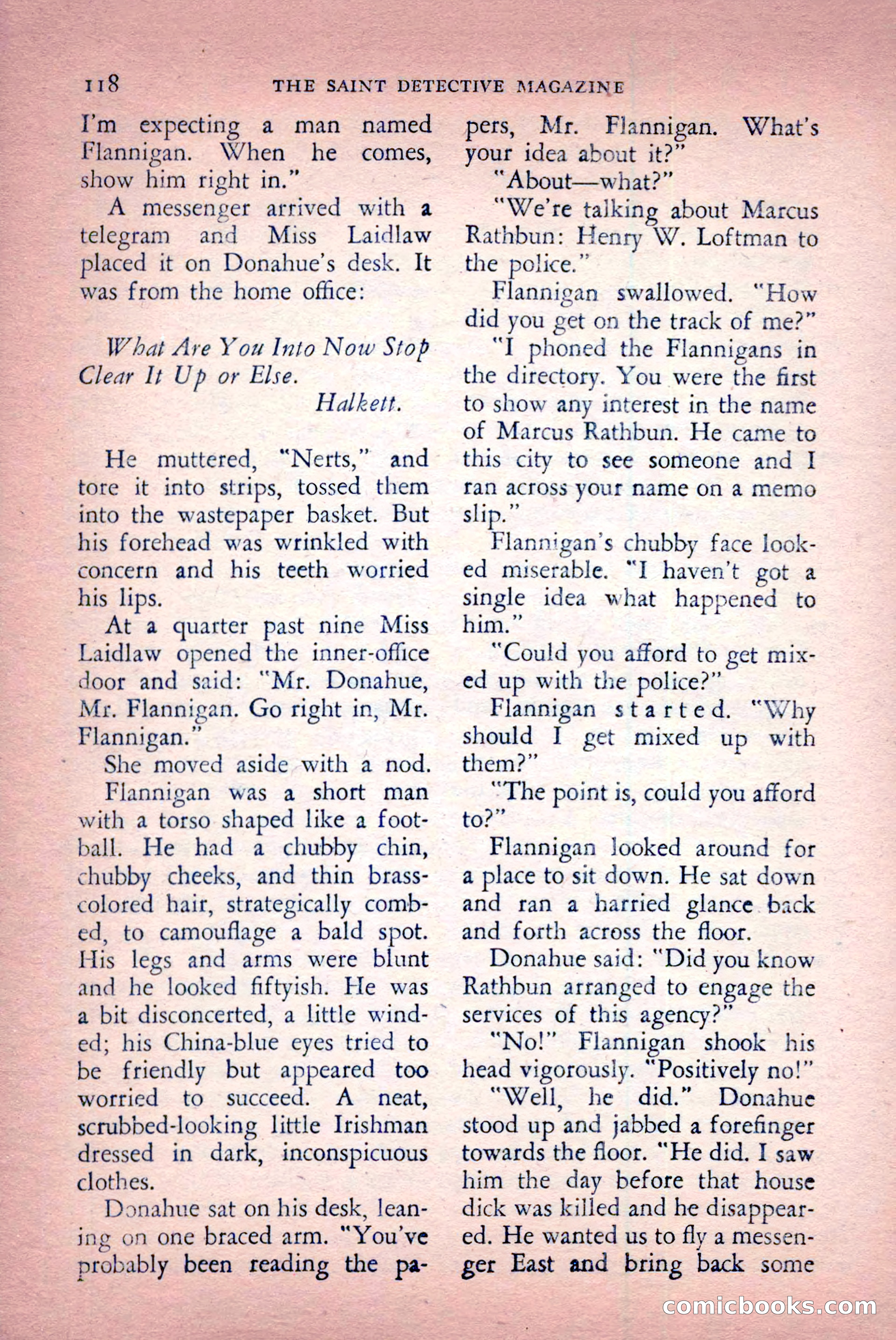 The Saint Detective Magazine, April 1956 — page 120 of 164