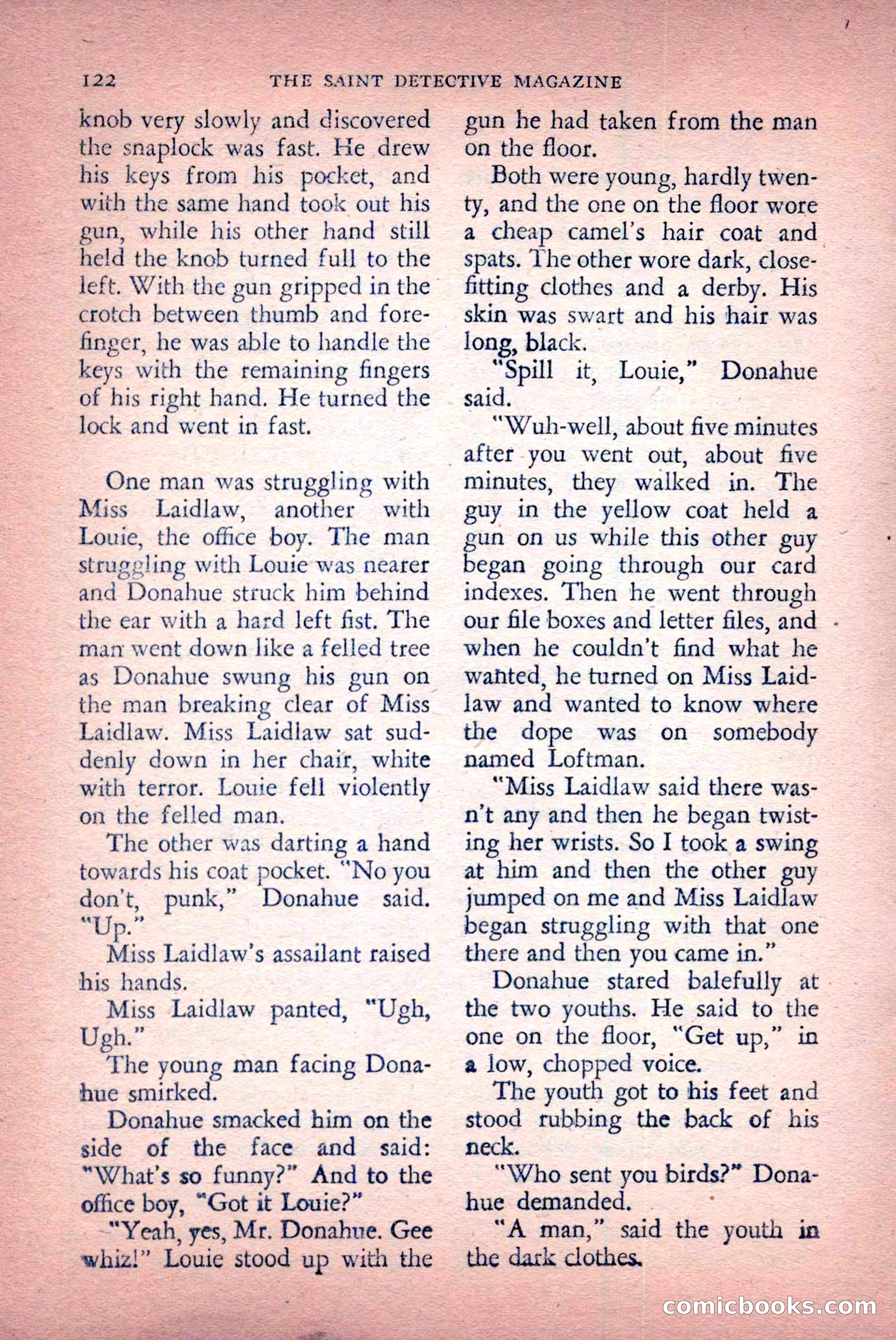 The Saint Detective Magazine, April 1956 — page 124 of 164