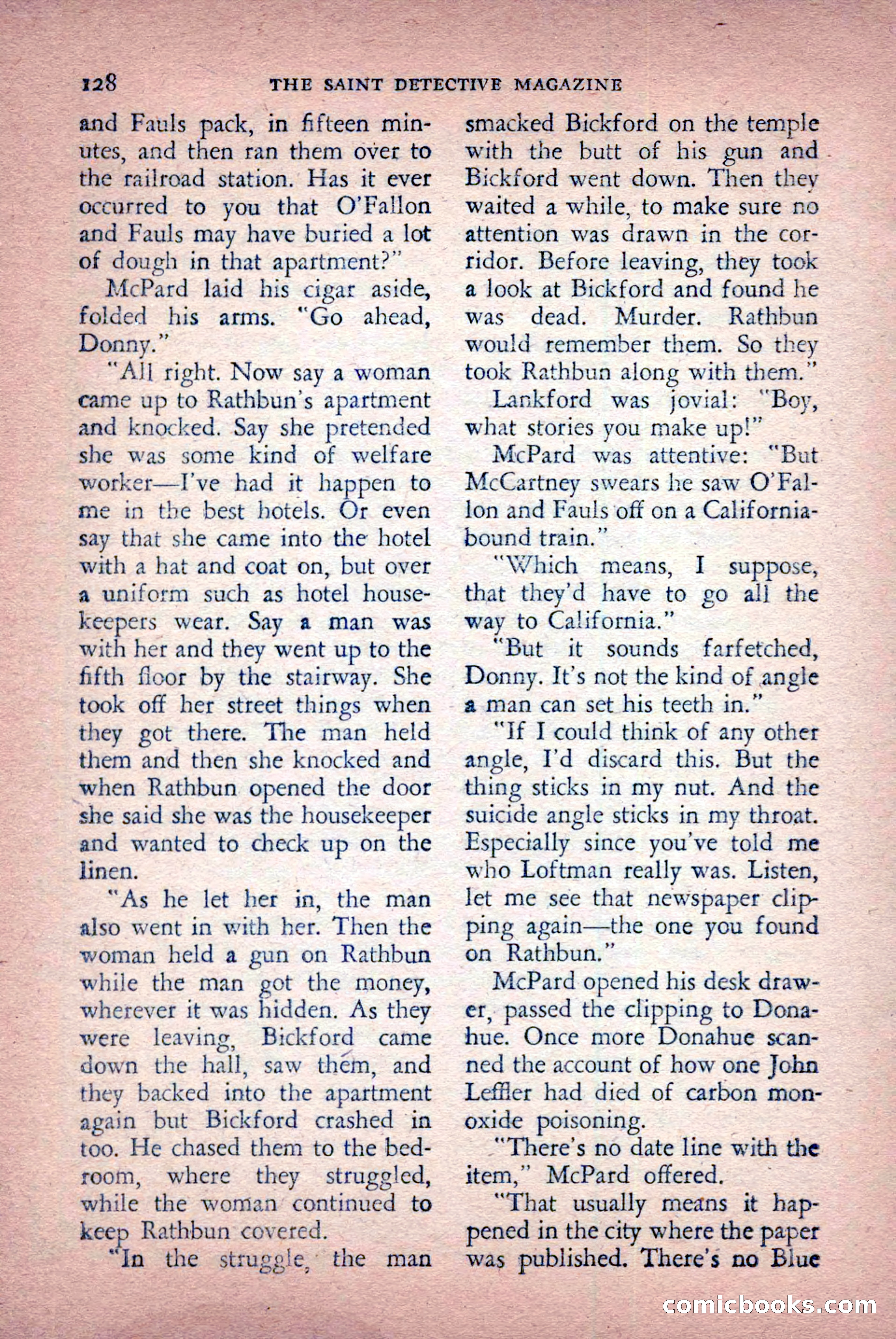 The Saint Detective Magazine, April 1956 — page 130 of 164