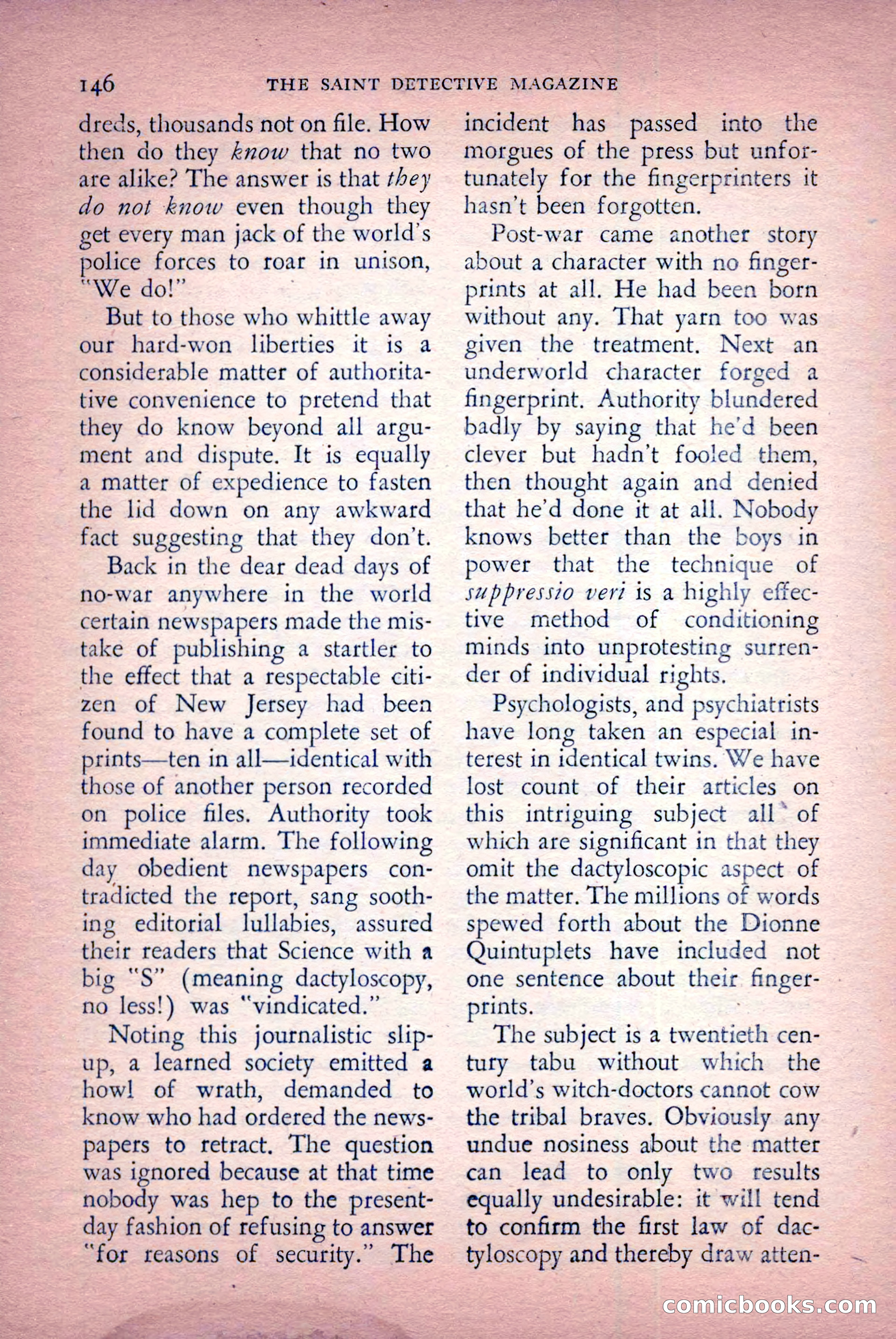 The Saint Detective Magazine, April 1956 — page 148 of 164