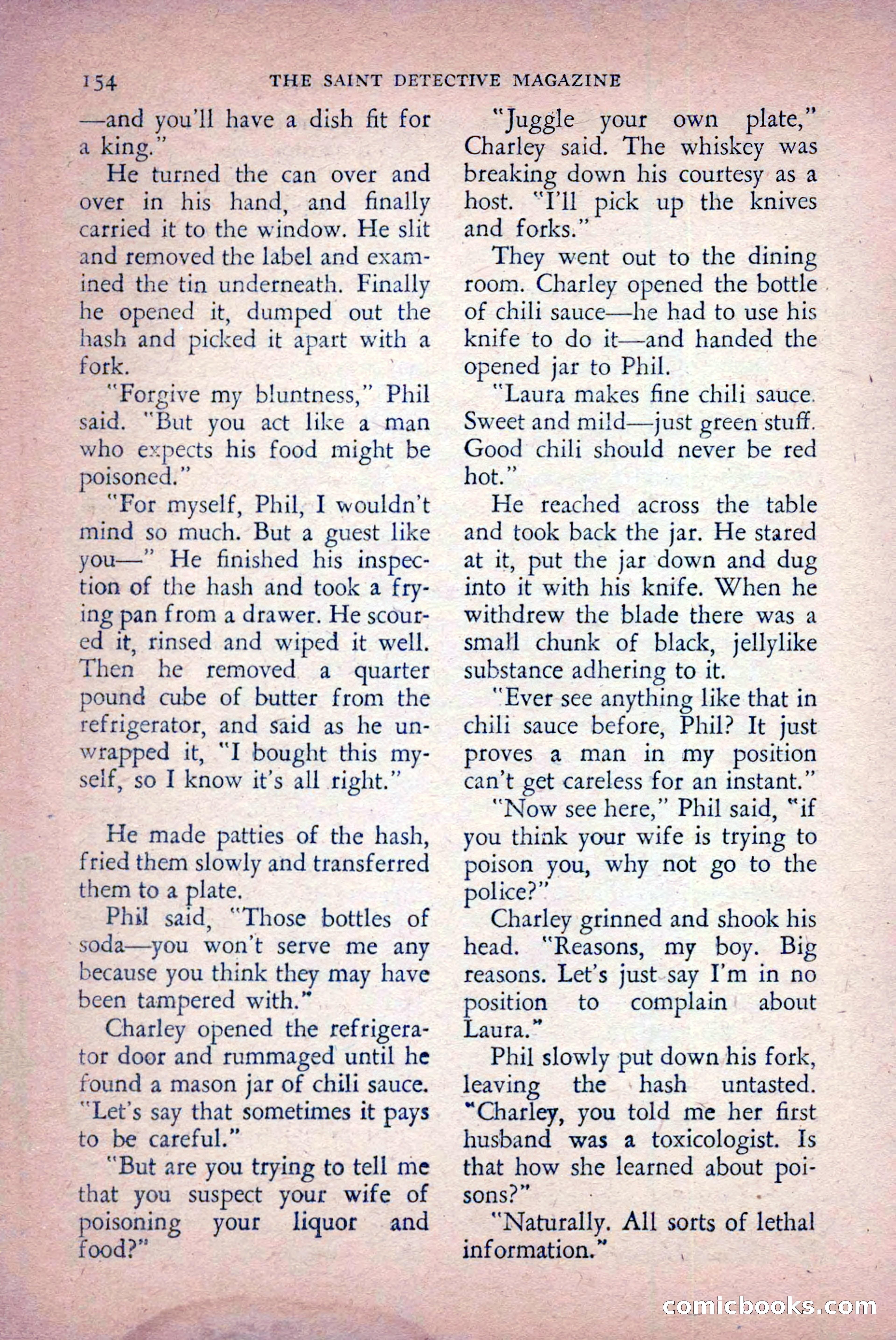 The Saint Detective Magazine, April 1956 — page 156 of 164