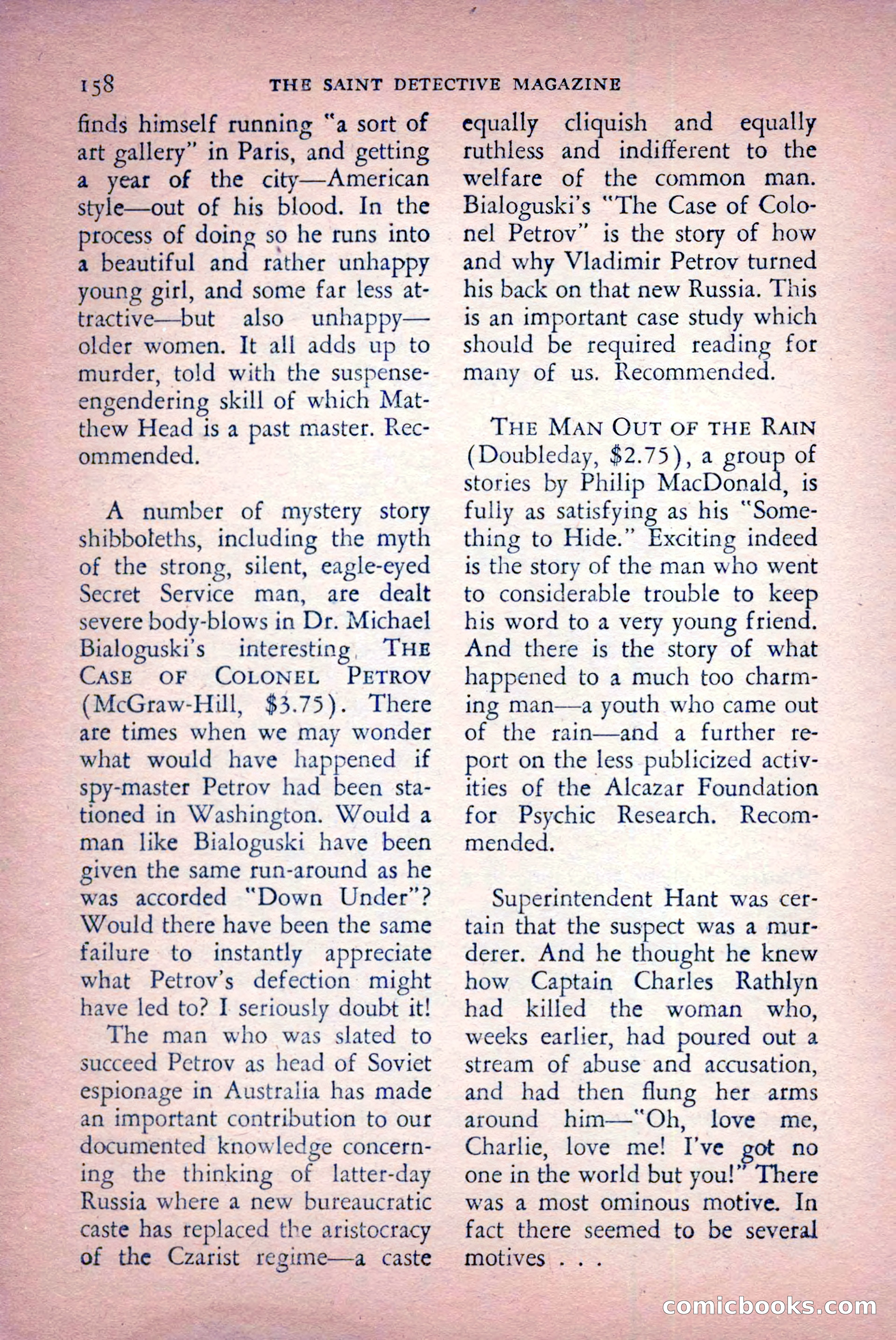 The Saint Detective Magazine, April 1956 — page 160 of 164