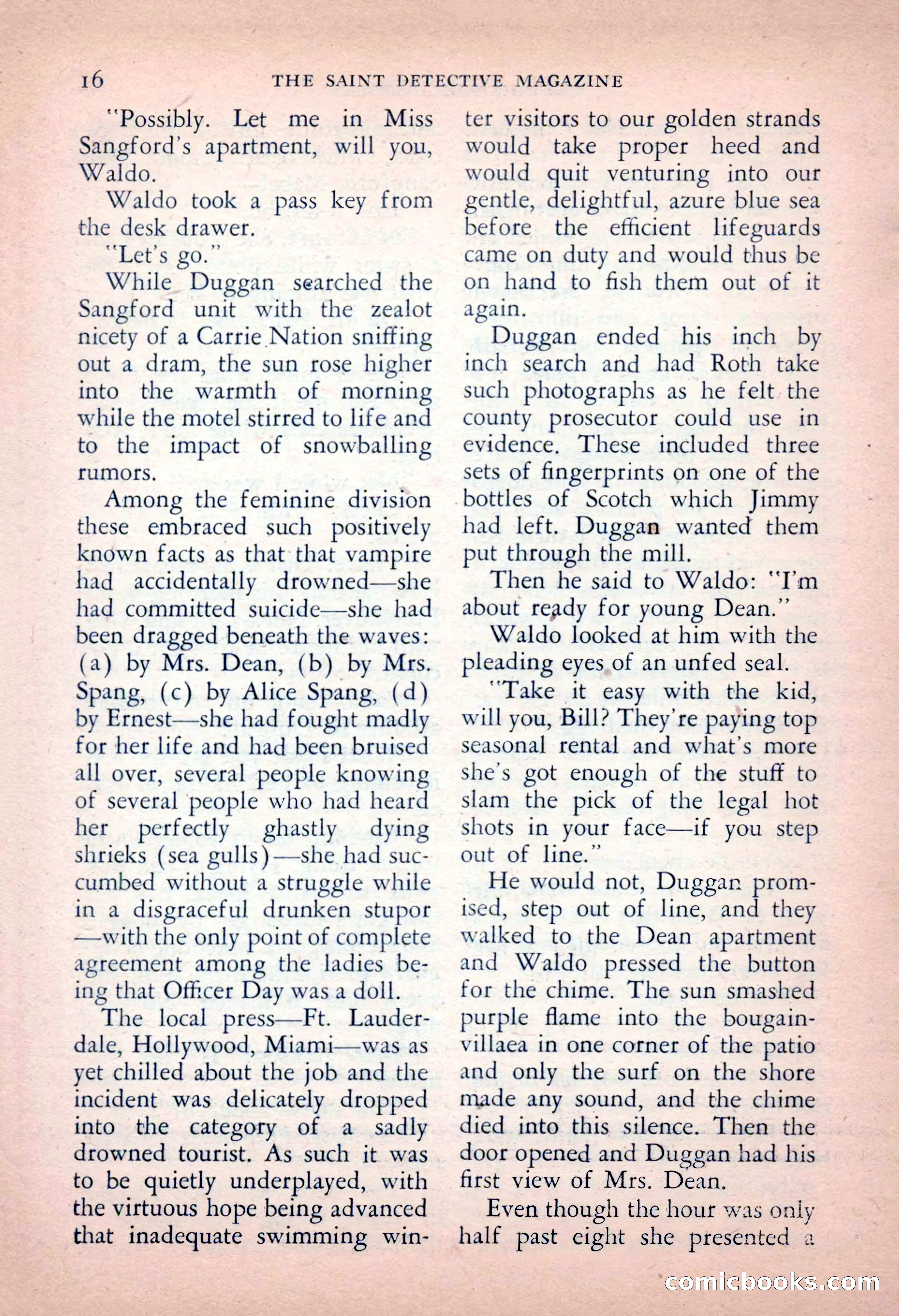 The Saint Detective Magazine, May 1956 — page 18 of 164
