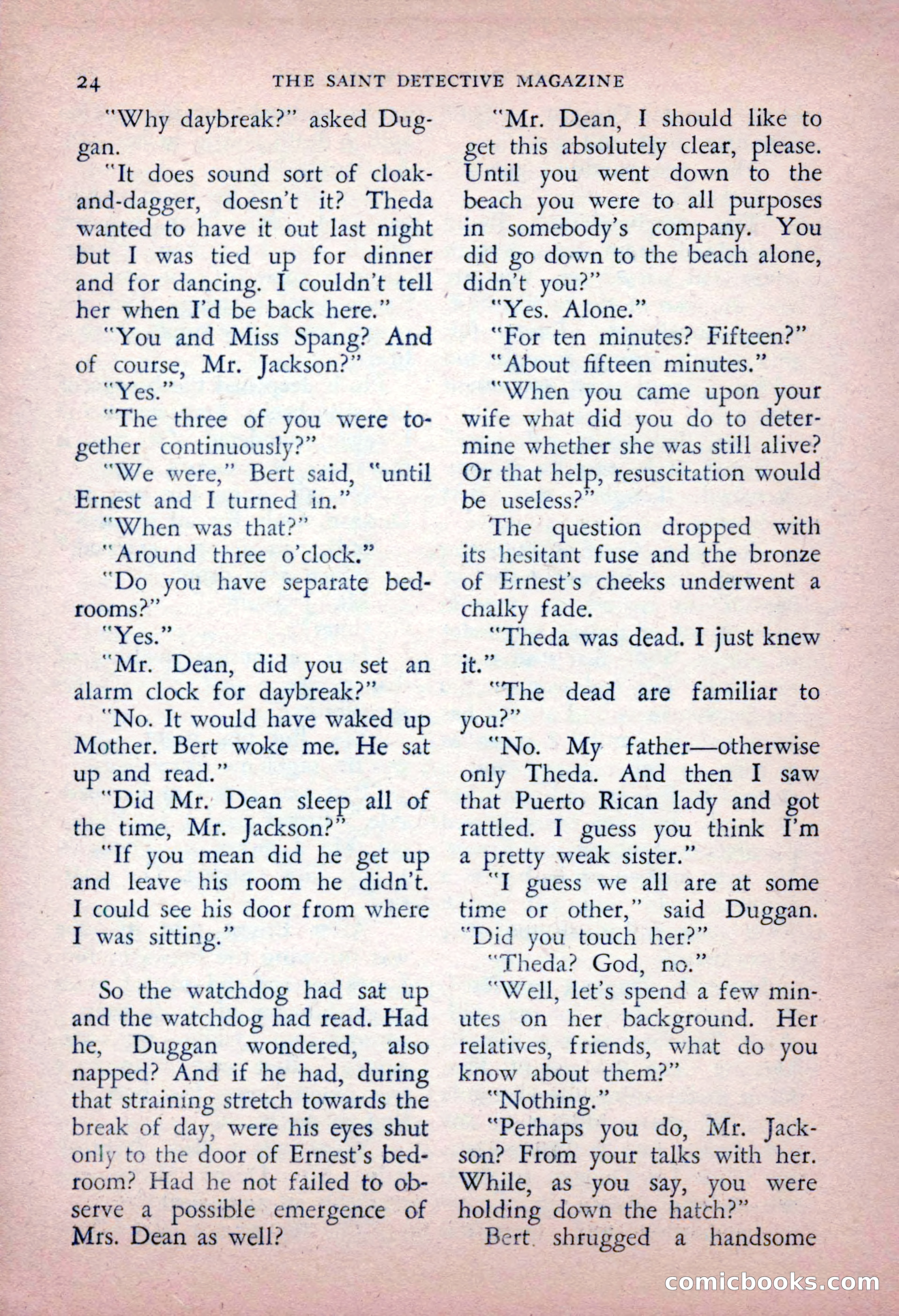 The Saint Detective Magazine, May 1956 — page 26 of 164