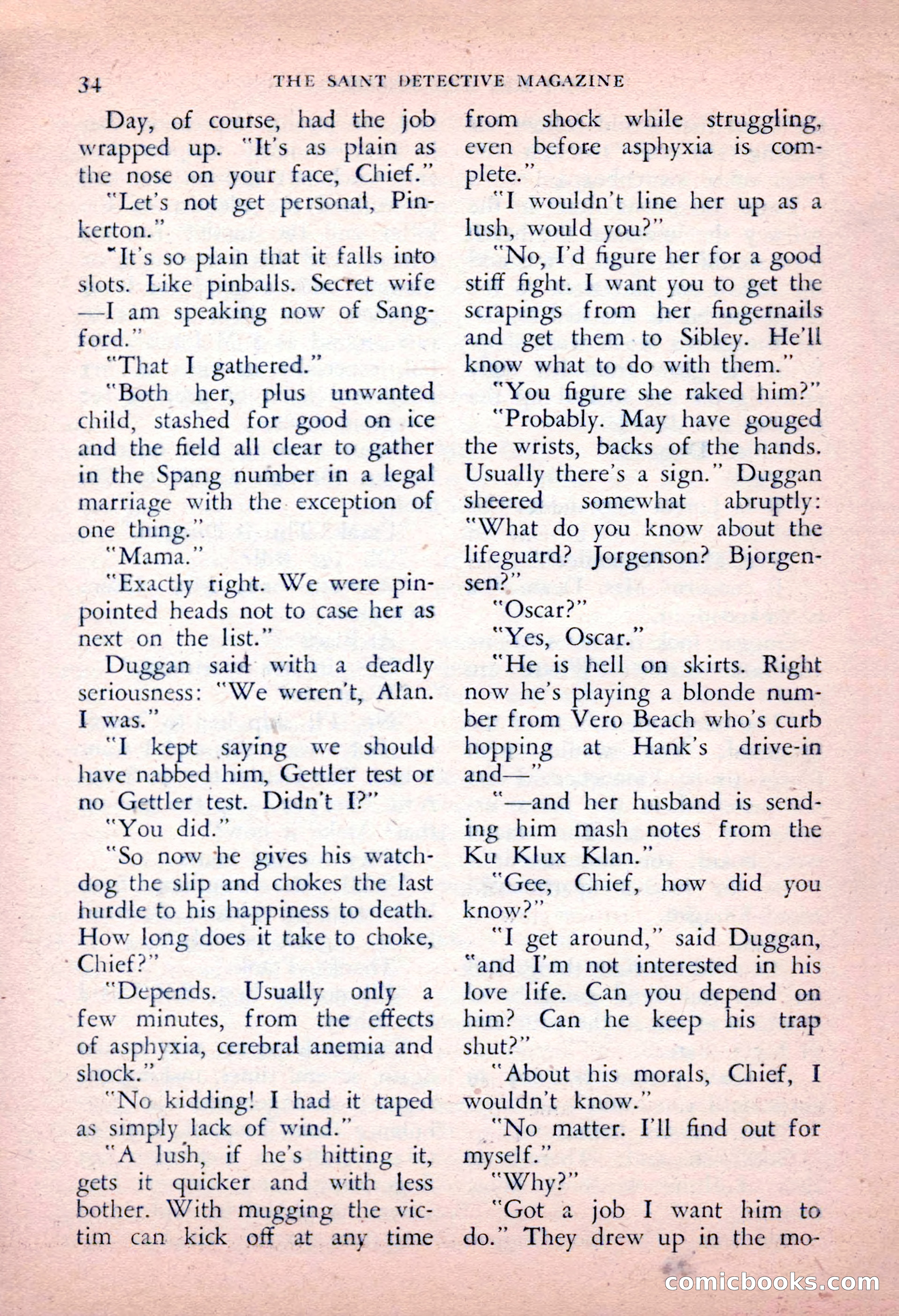 The Saint Detective Magazine, May 1956 — page 36 of 164