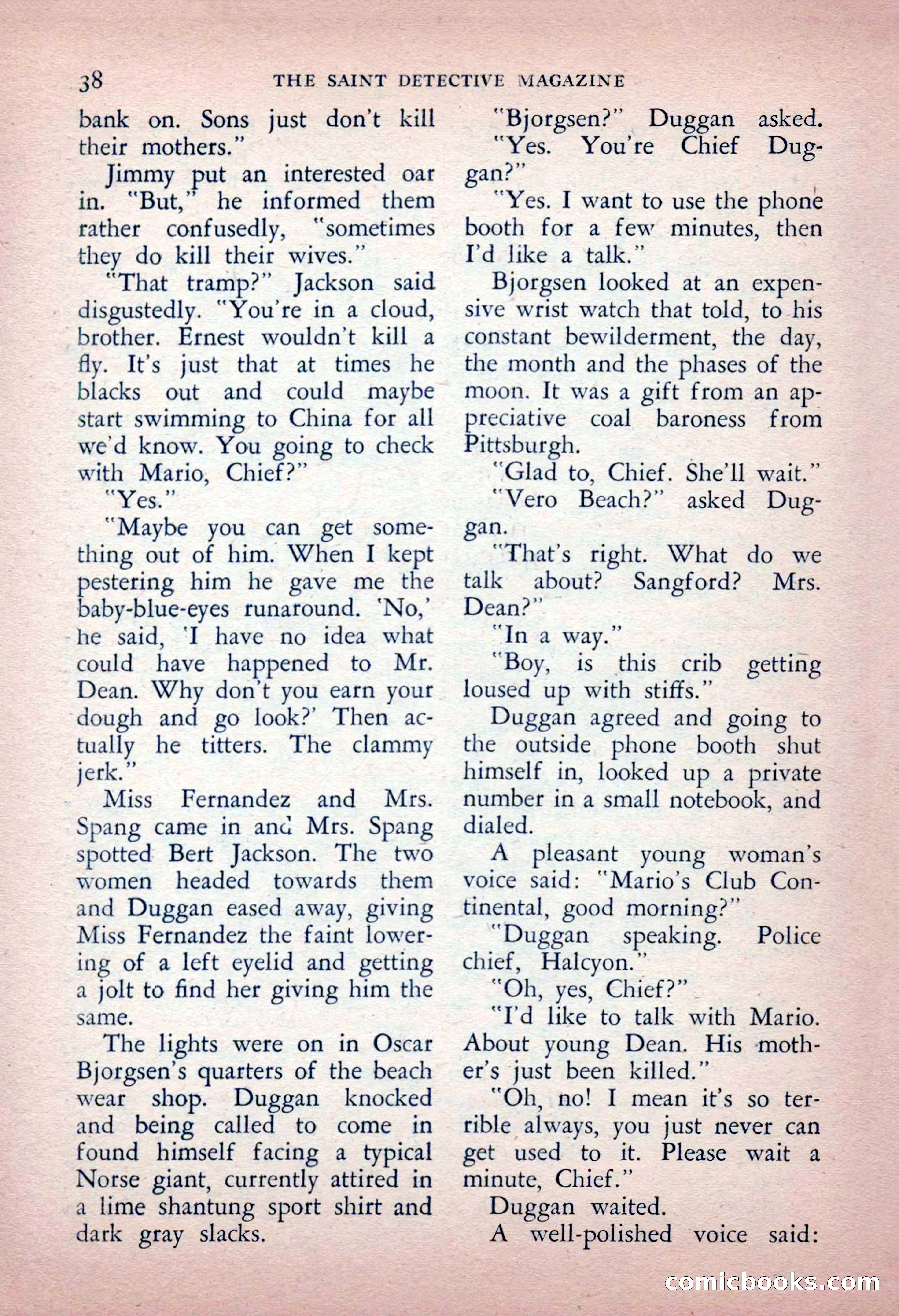 The Saint Detective Magazine, May 1956 — page 40 of 164