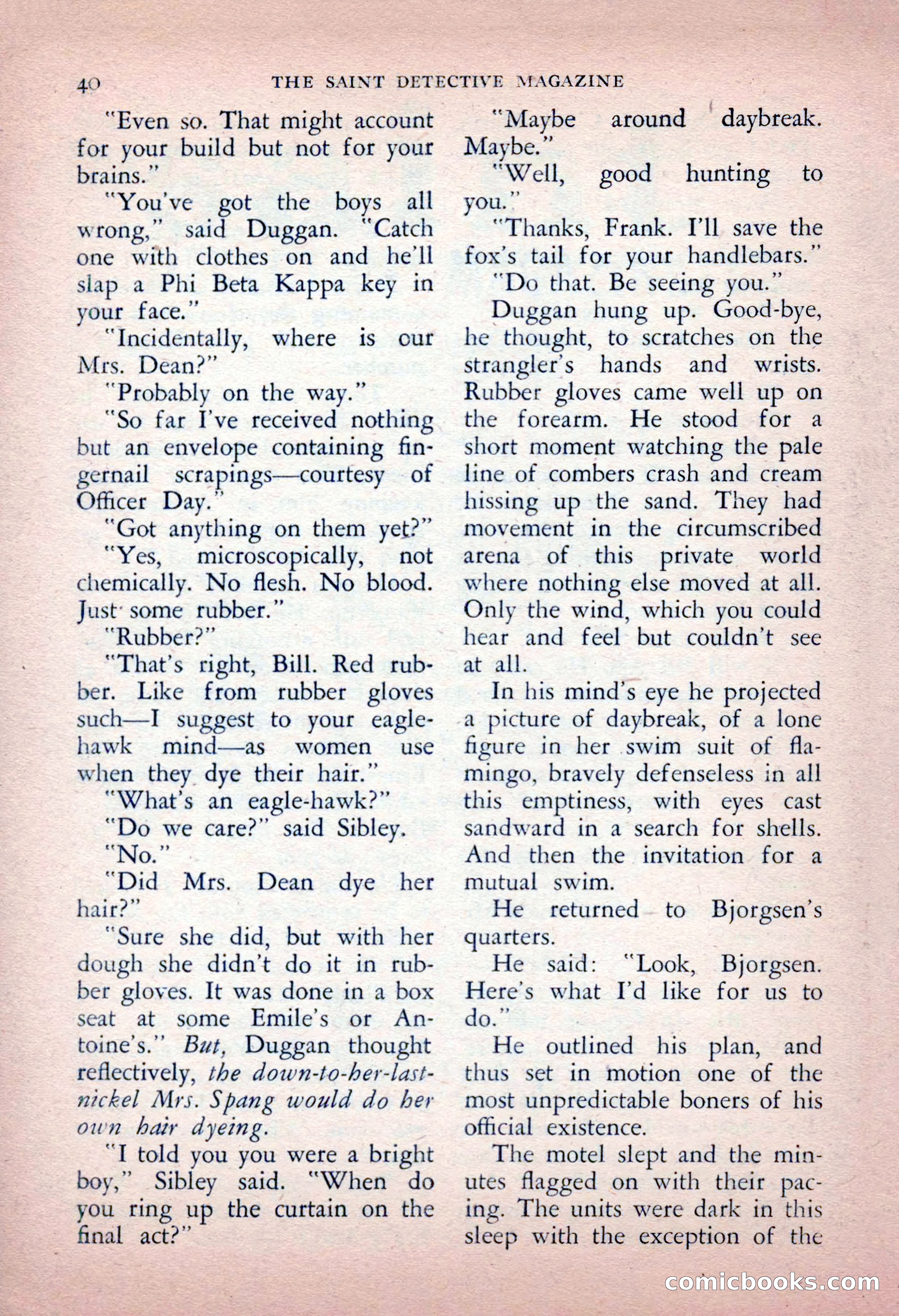 The Saint Detective Magazine, May 1956 — page 42 of 164