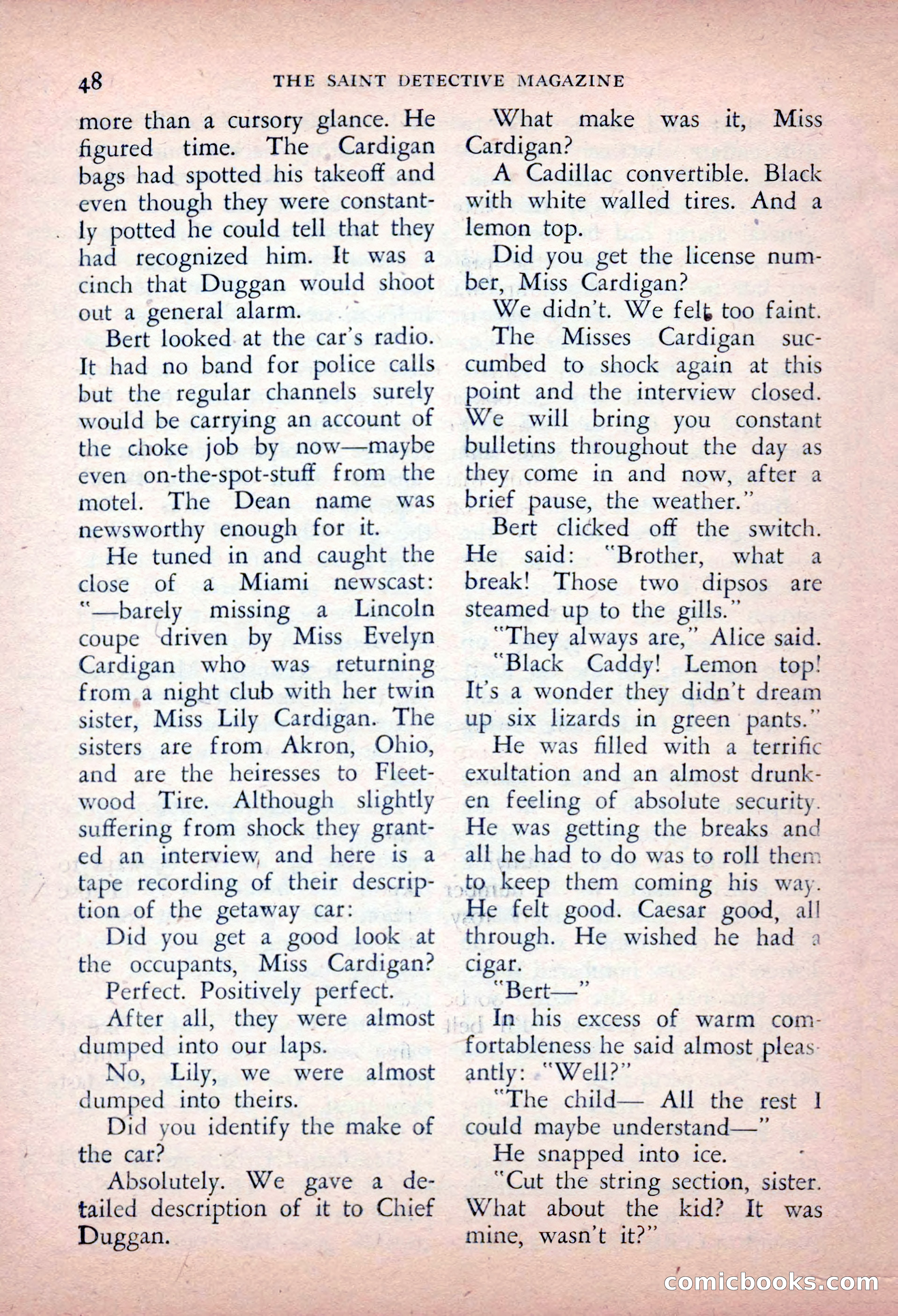The Saint Detective Magazine, May 1956 — page 50 of 164