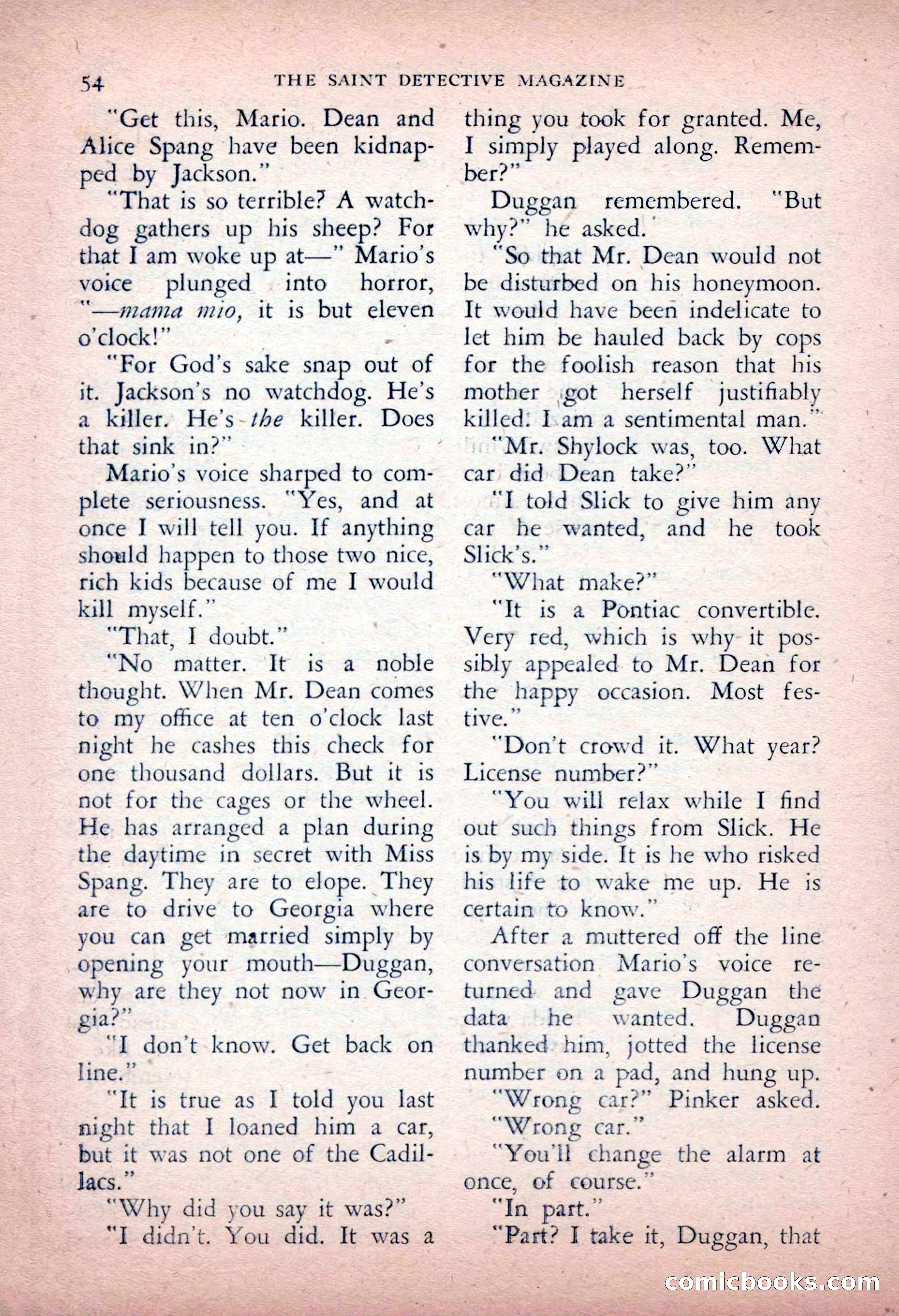 The Saint Detective Magazine, May 1956 — page 56 of 164