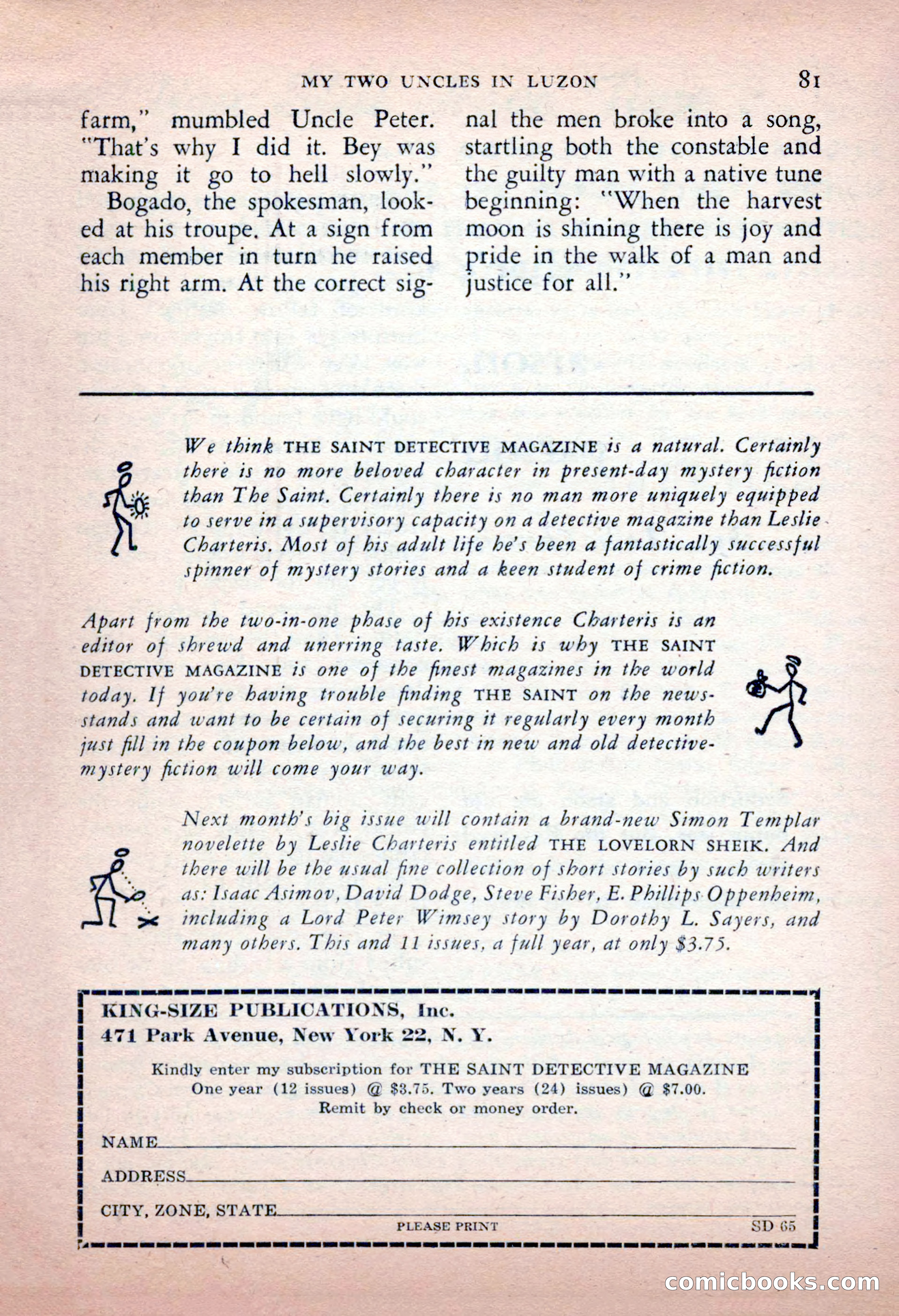 The Saint Detective Magazine, May 1956 — page 83 of 164