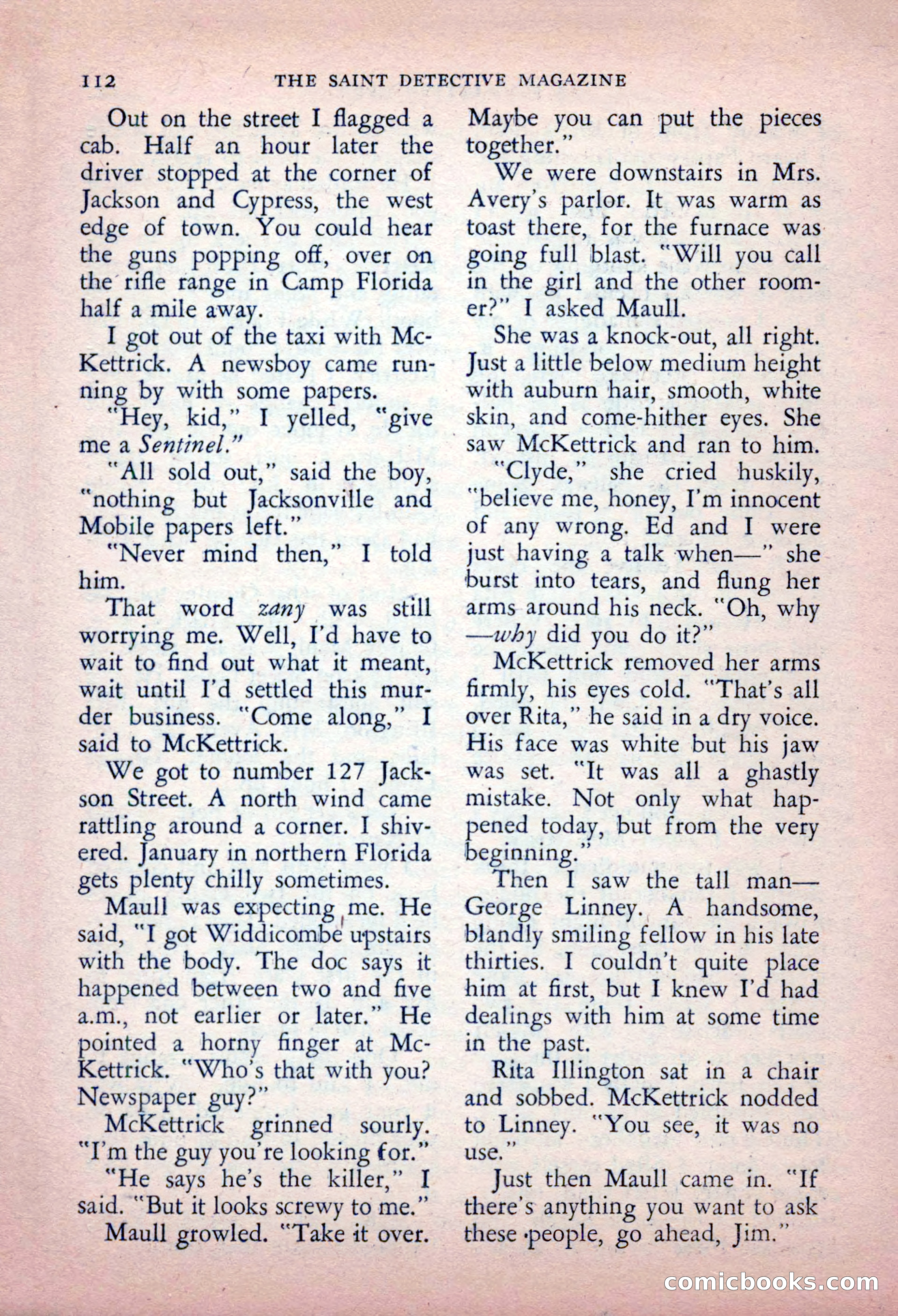 The Saint Detective Magazine, May 1956 — page 114 of 164