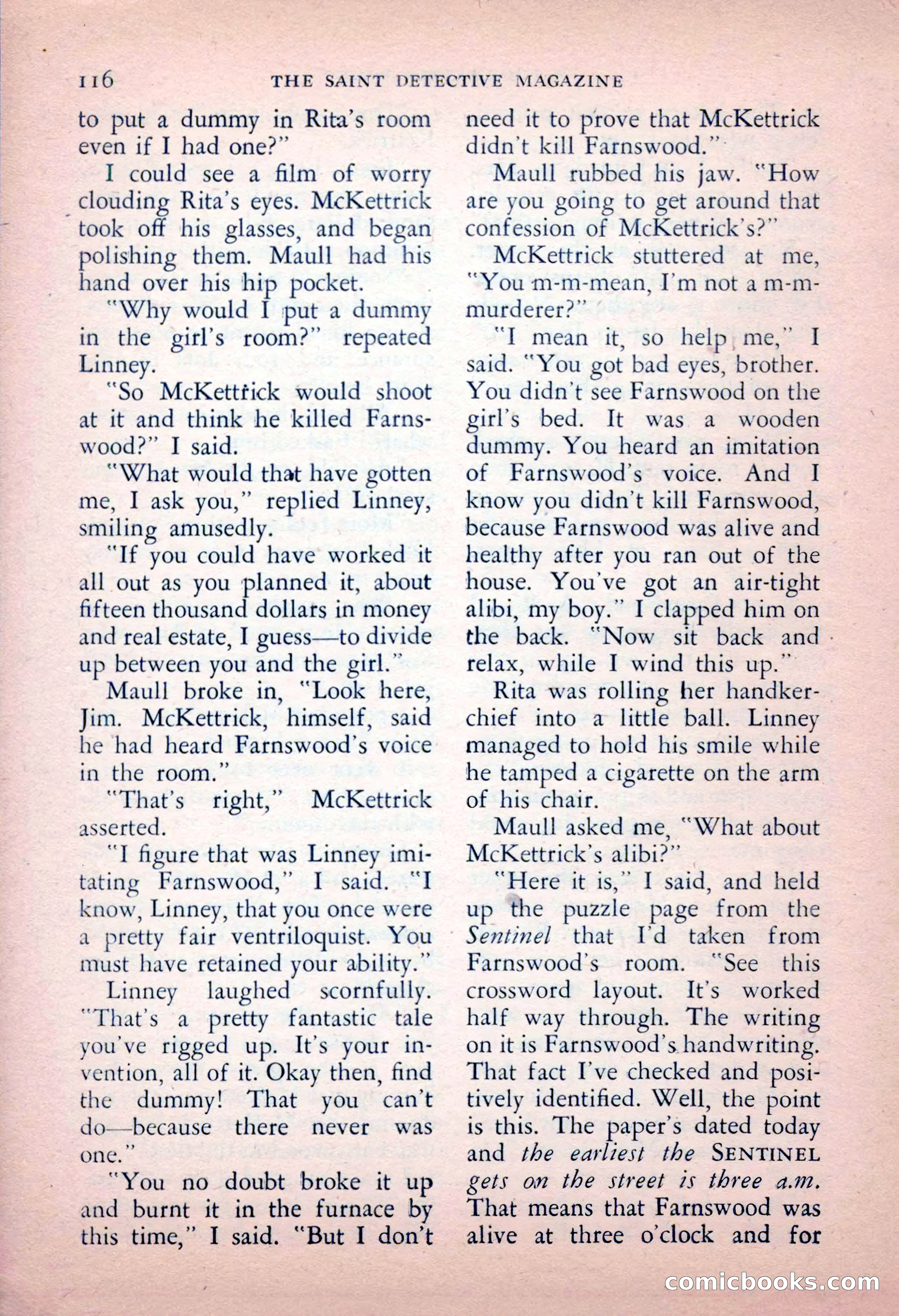 The Saint Detective Magazine, May 1956 — page 118 of 164