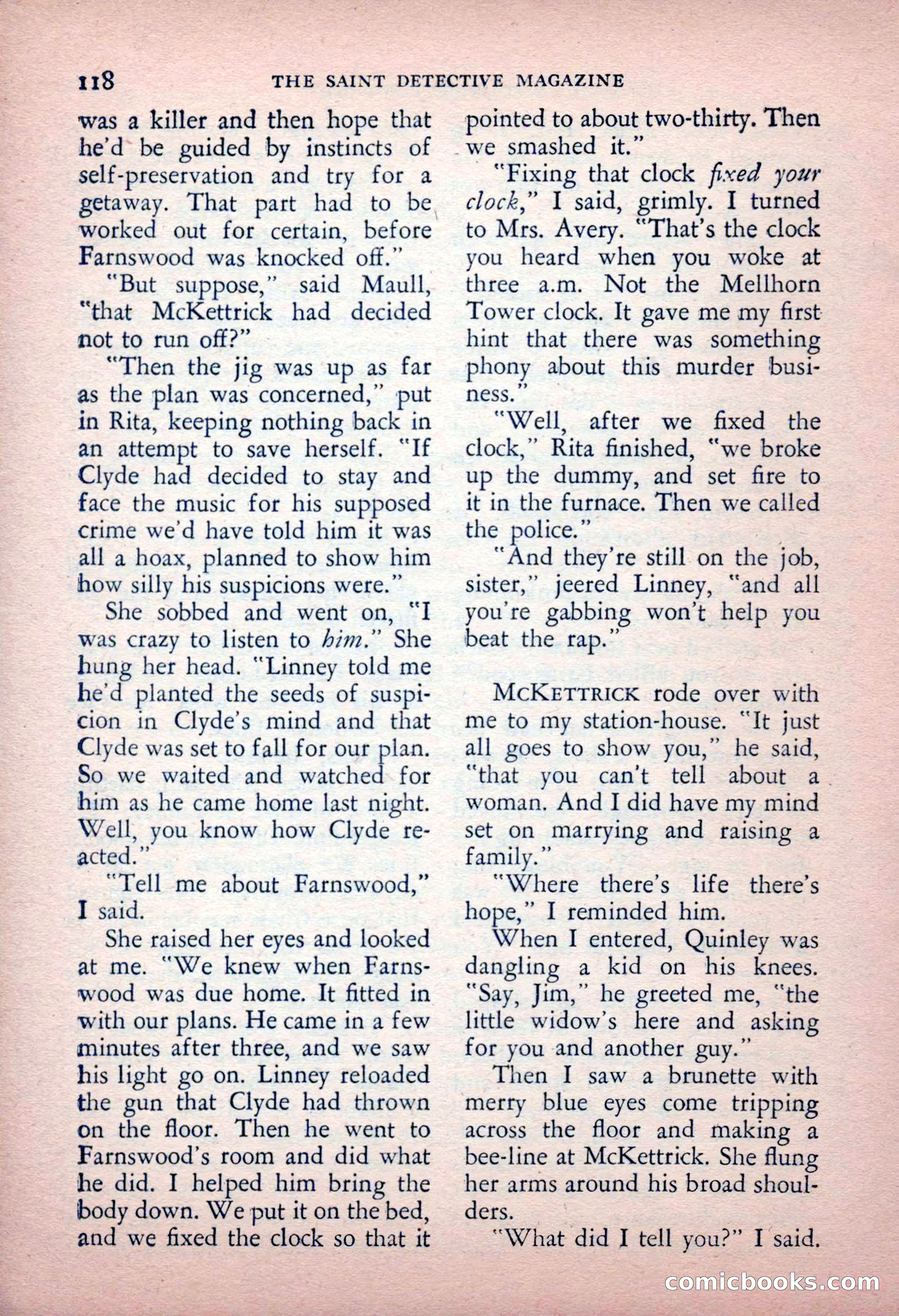 The Saint Detective Magazine, May 1956 — page 120 of 164