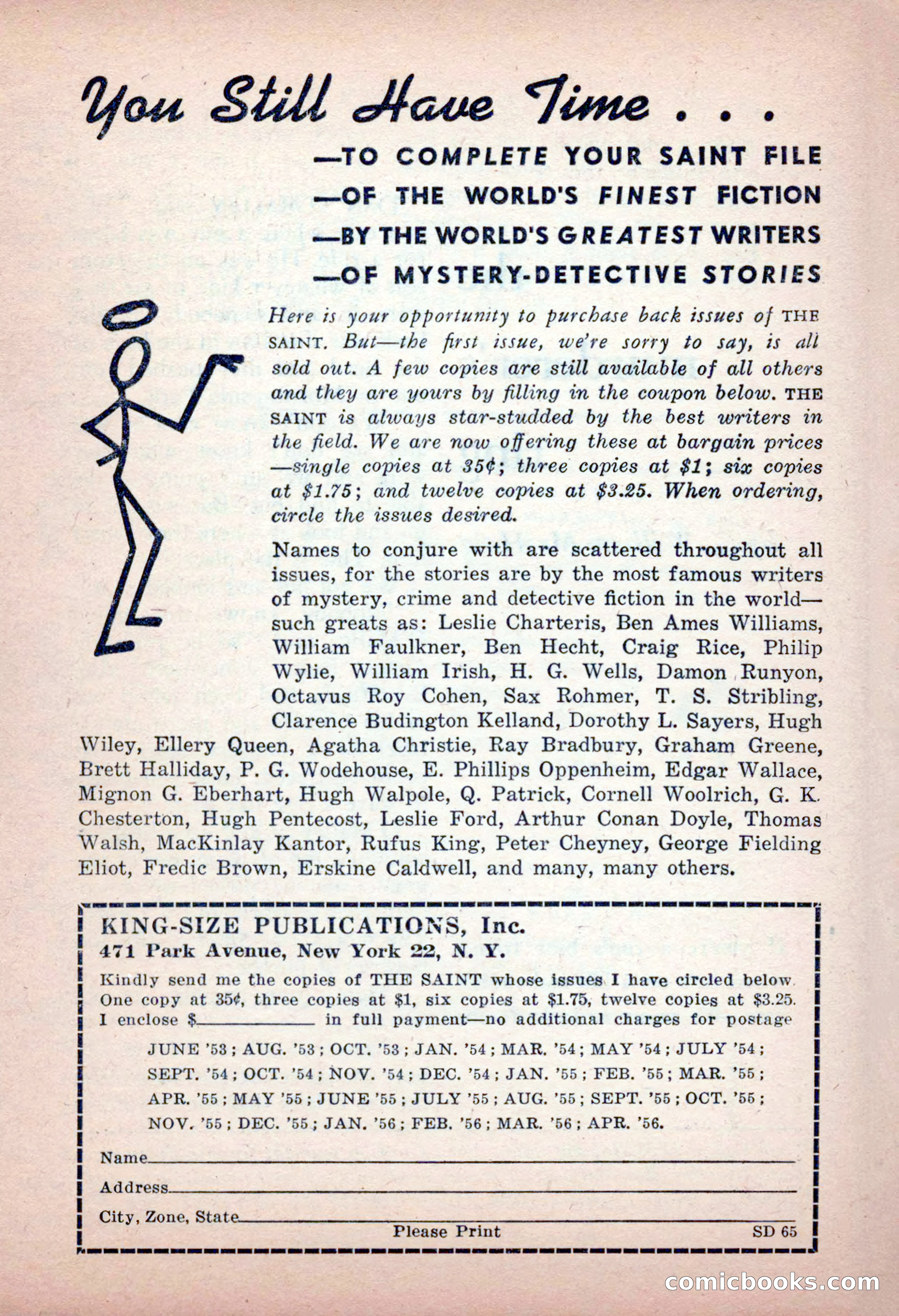 The Saint Detective Magazine, May 1956 — page 121 of 164