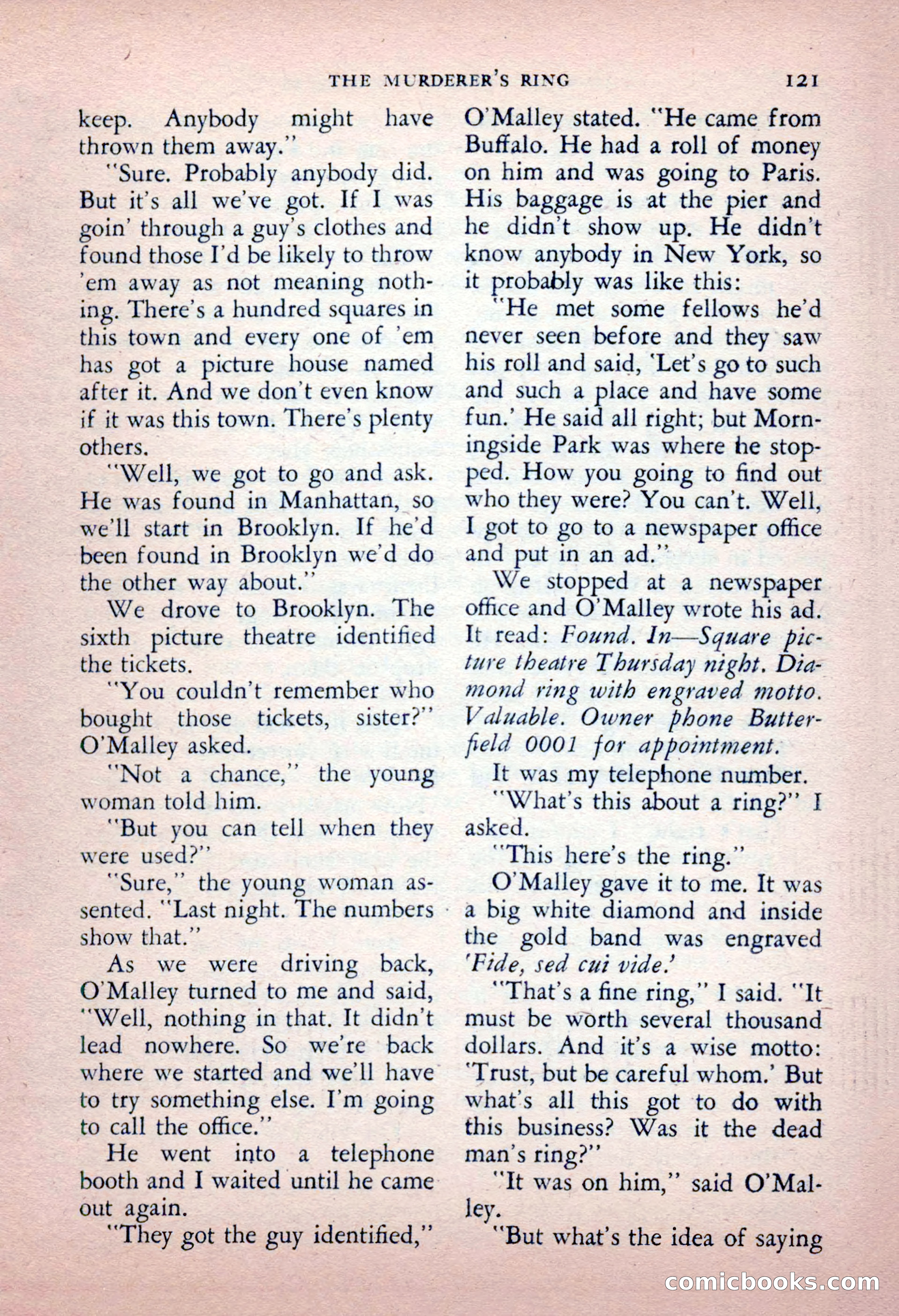 The Saint Detective Magazine, May 1956 — page 123 of 164