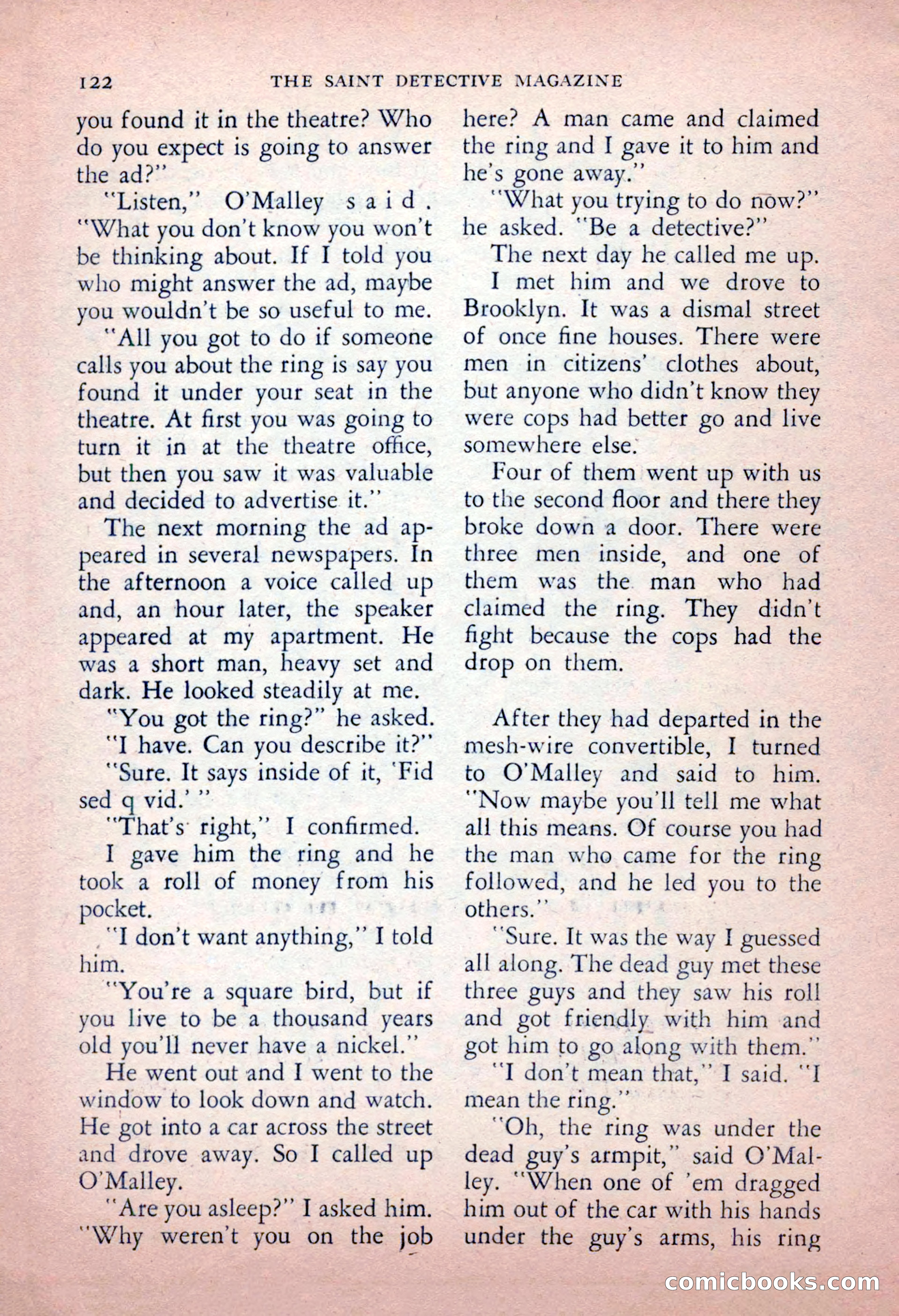 The Saint Detective Magazine, May 1956 — page 124 of 164
