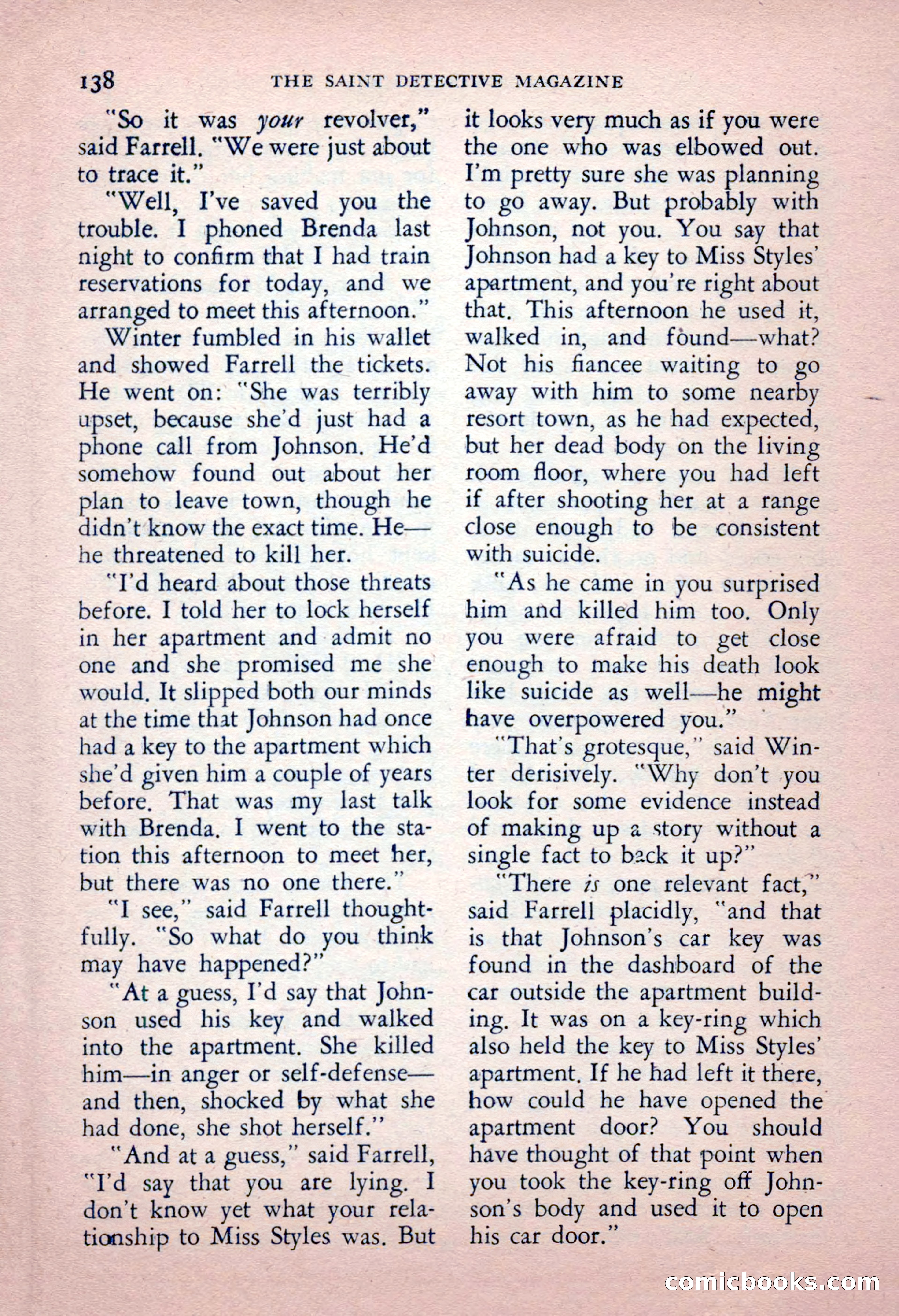 The Saint Detective Magazine, May 1956 — page 140 of 164