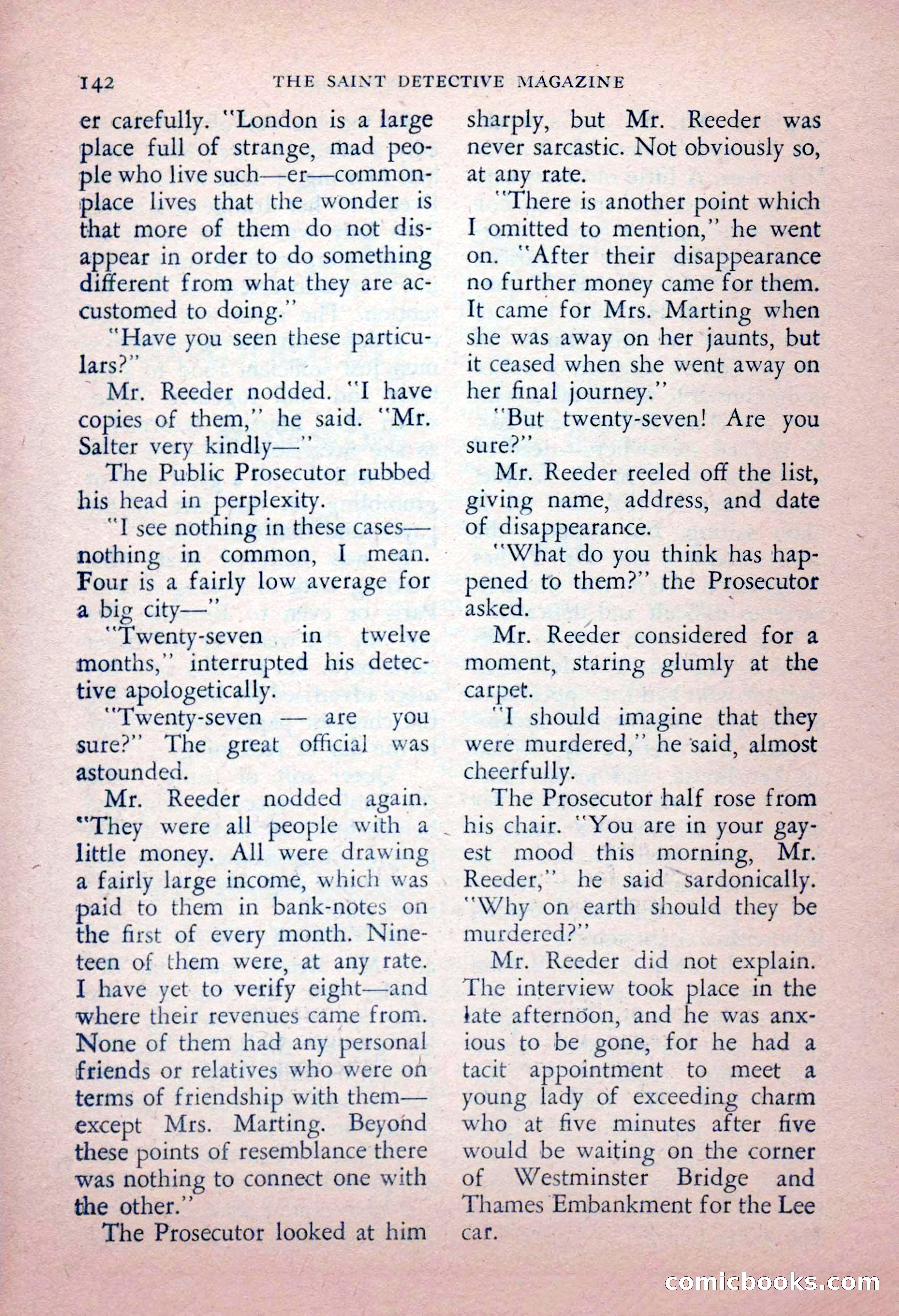 The Saint Detective Magazine, May 1956 — page 144 of 164