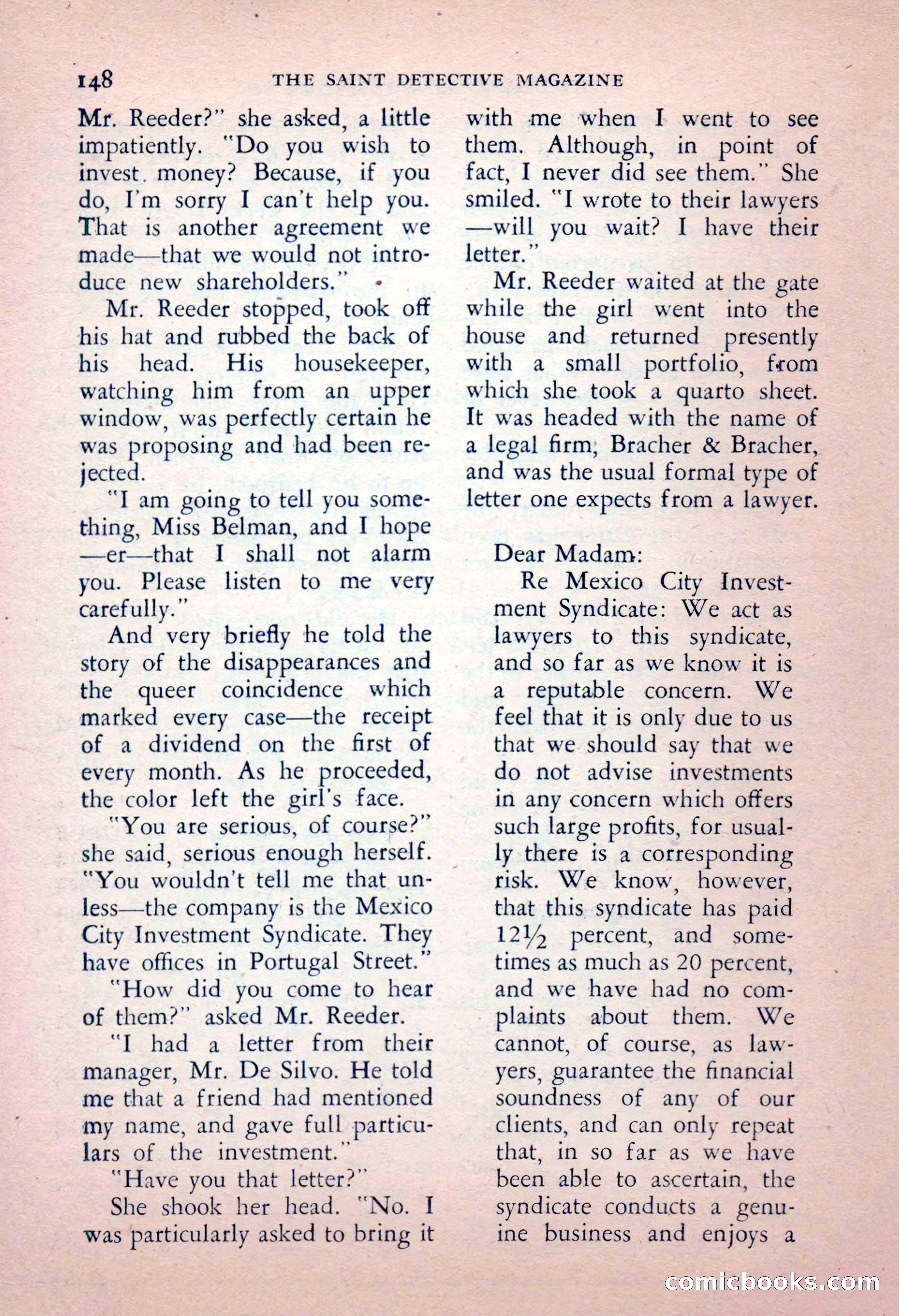 The Saint Detective Magazine, May 1956 — page 150 of 164