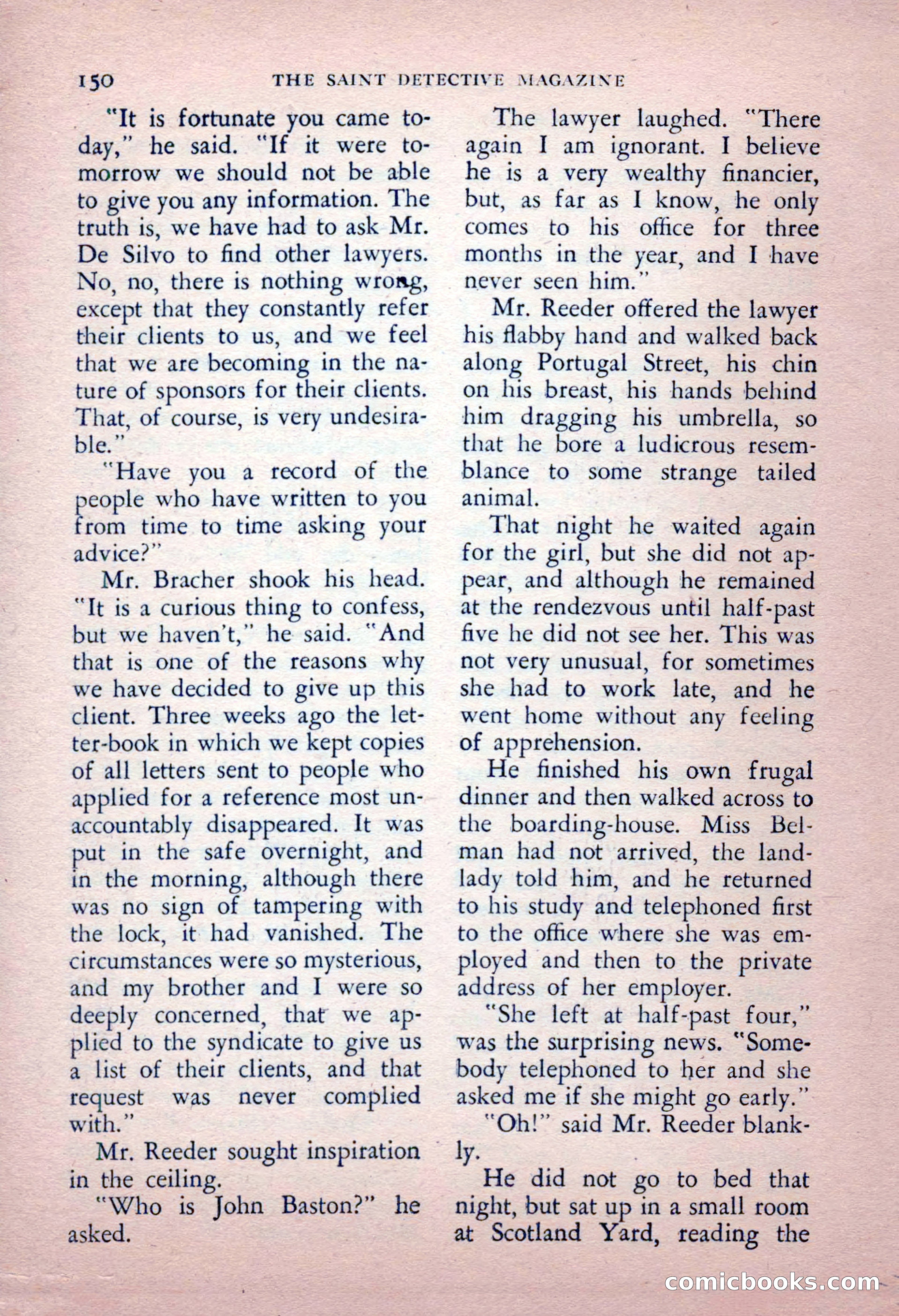 The Saint Detective Magazine, May 1956 — page 152 of 164