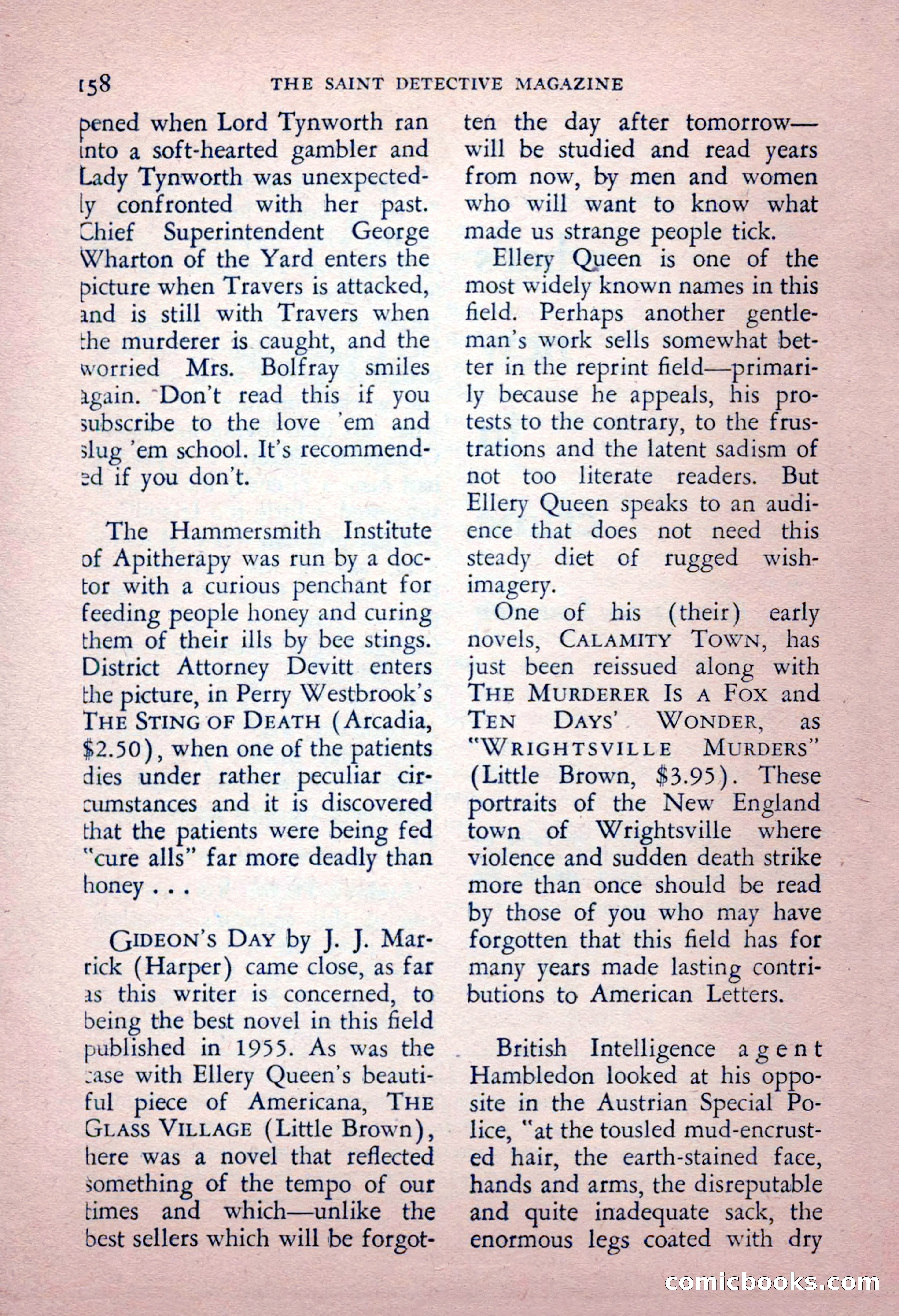 The Saint Detective Magazine, May 1956 — page 160 of 164