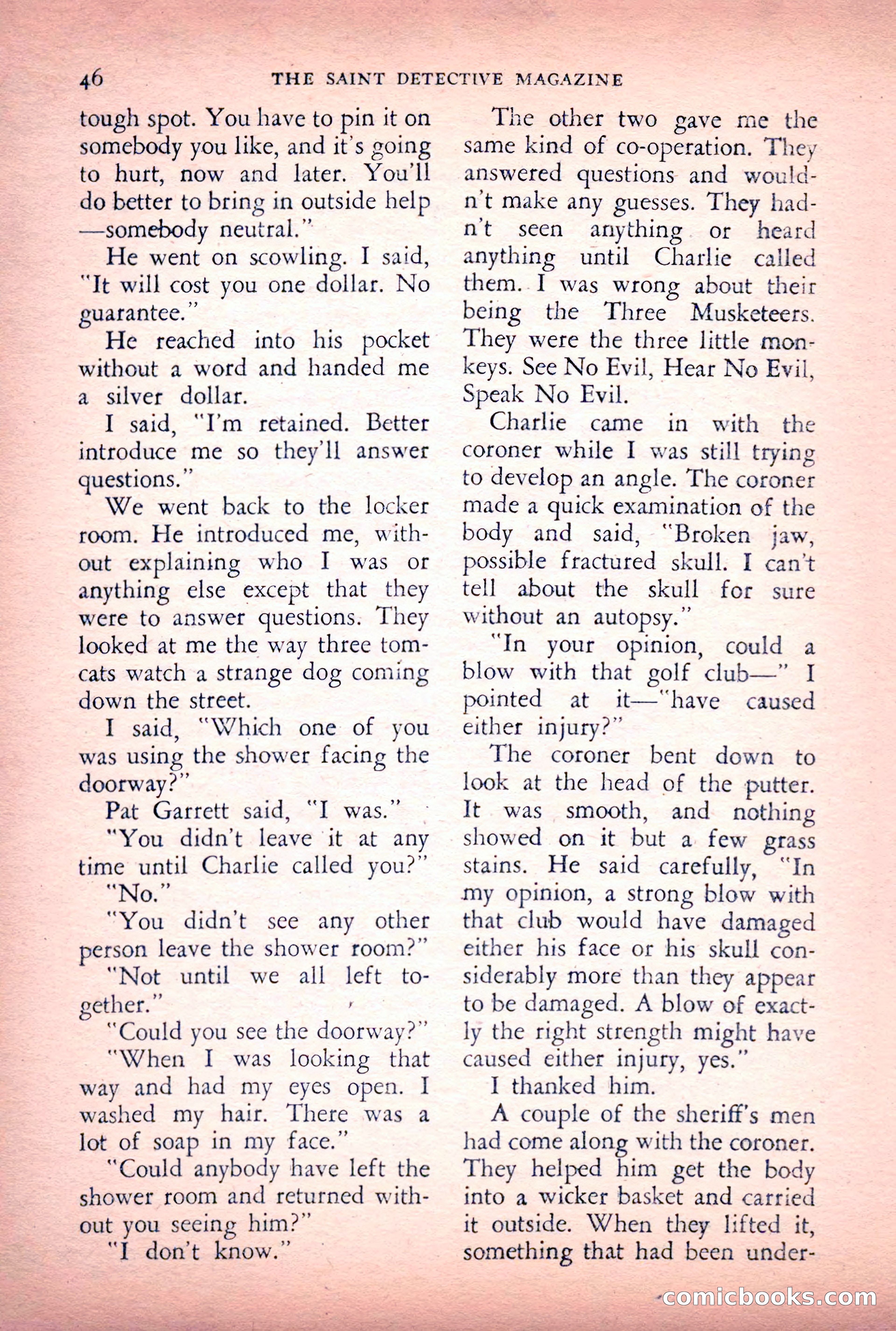 The Saint Detective Magazine, June 1956 — page 48 of 148