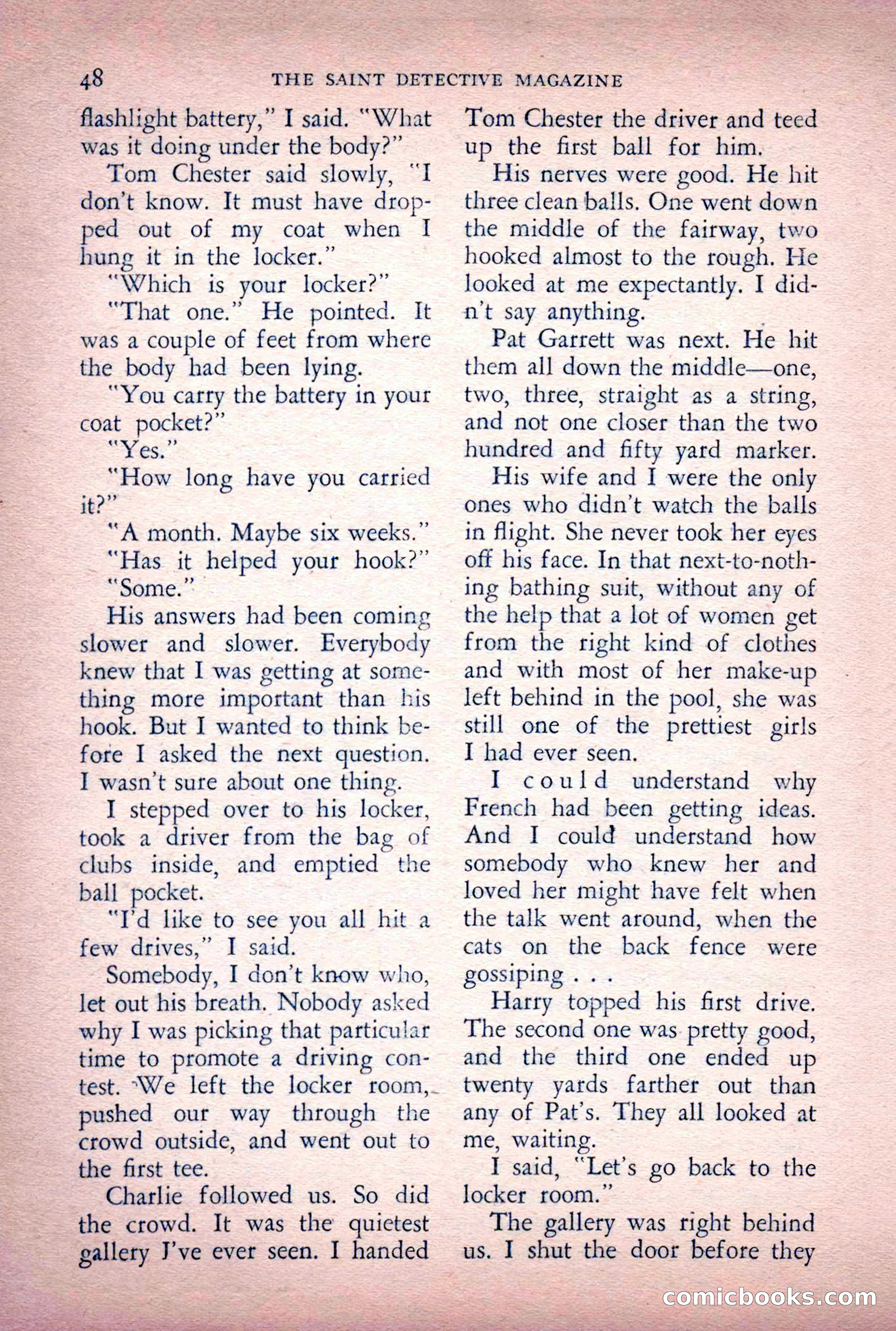 The Saint Detective Magazine, June 1956 — page 50 of 148