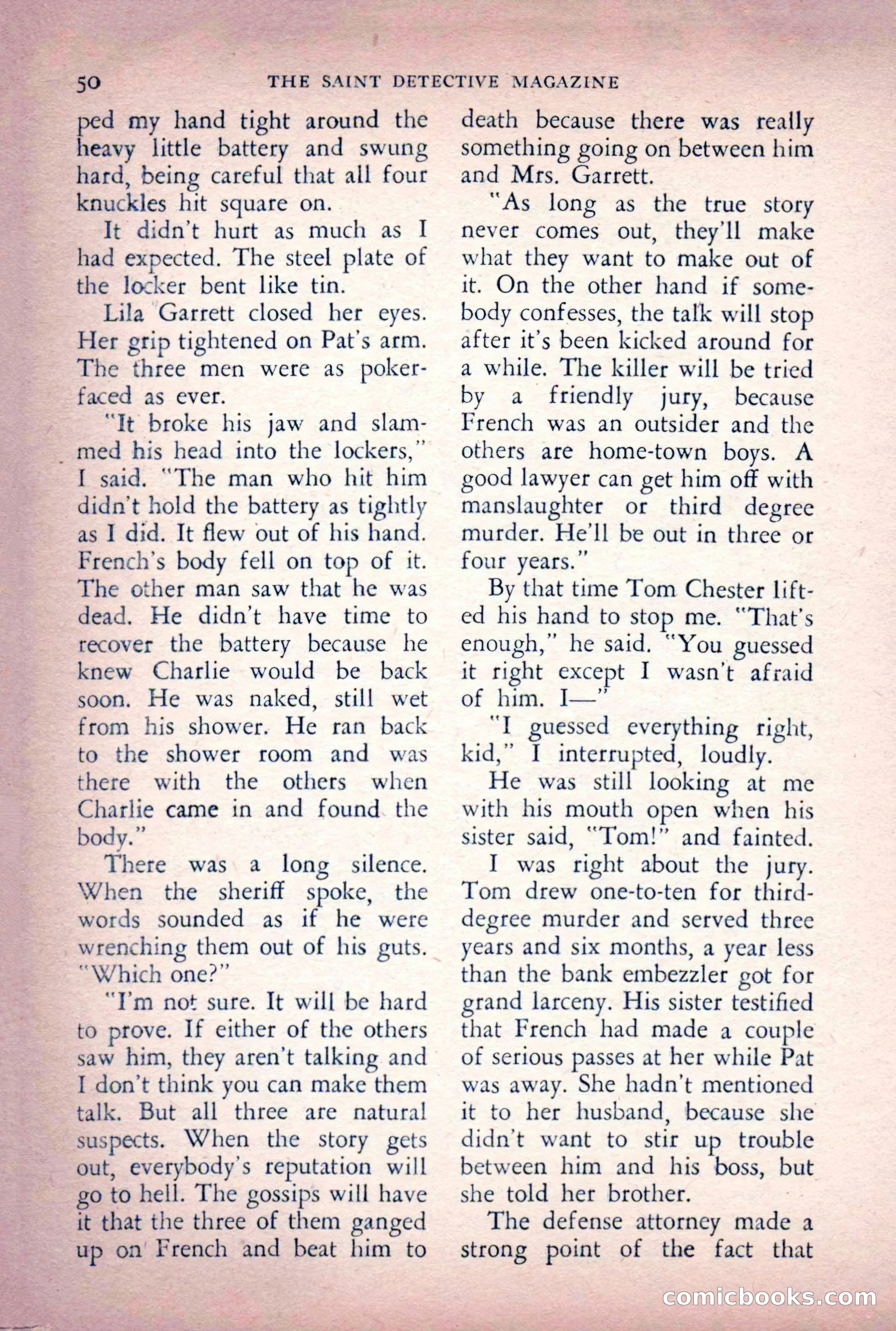 The Saint Detective Magazine, June 1956 — page 52 of 148