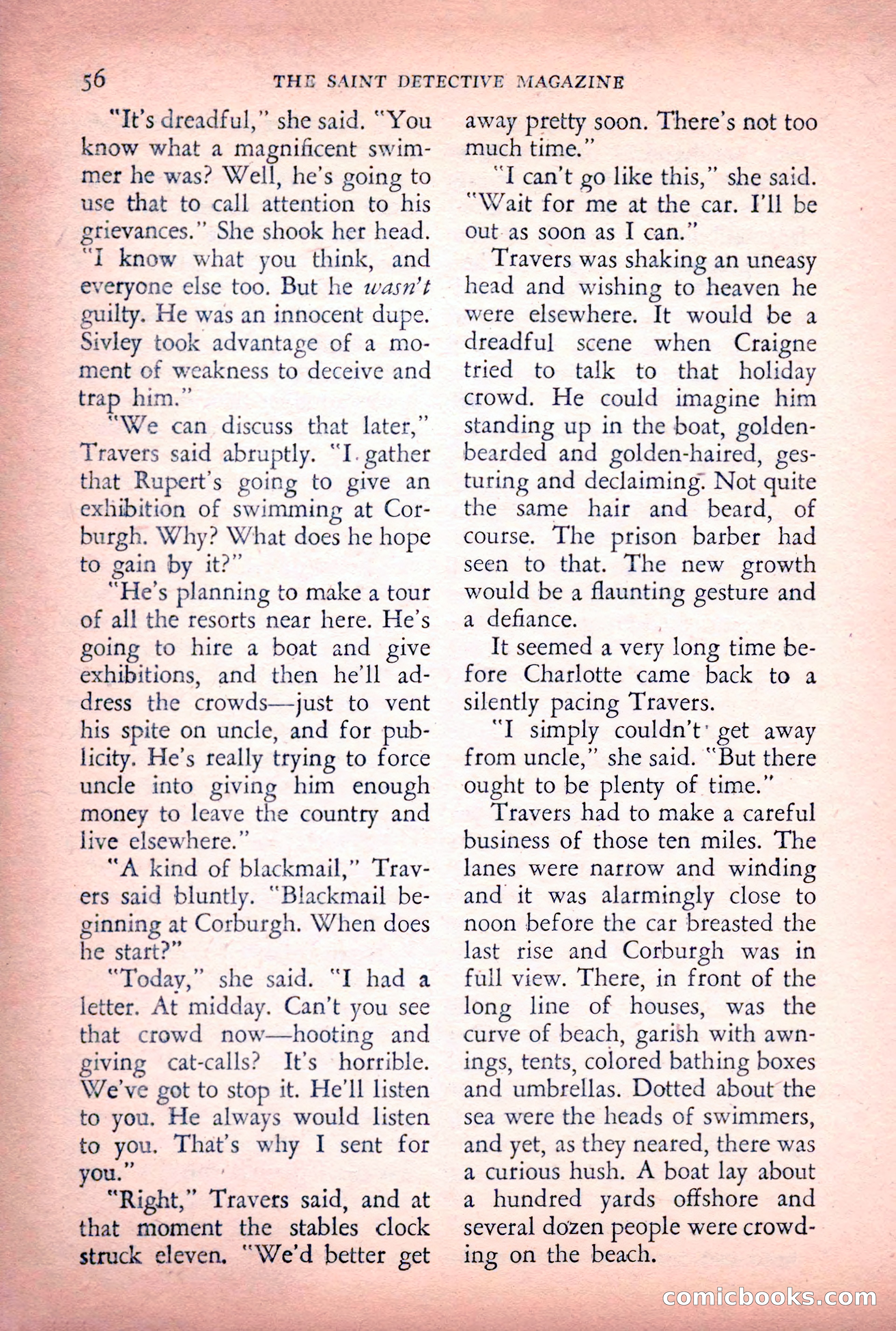 The Saint Detective Magazine, June 1956 — page 58 of 148