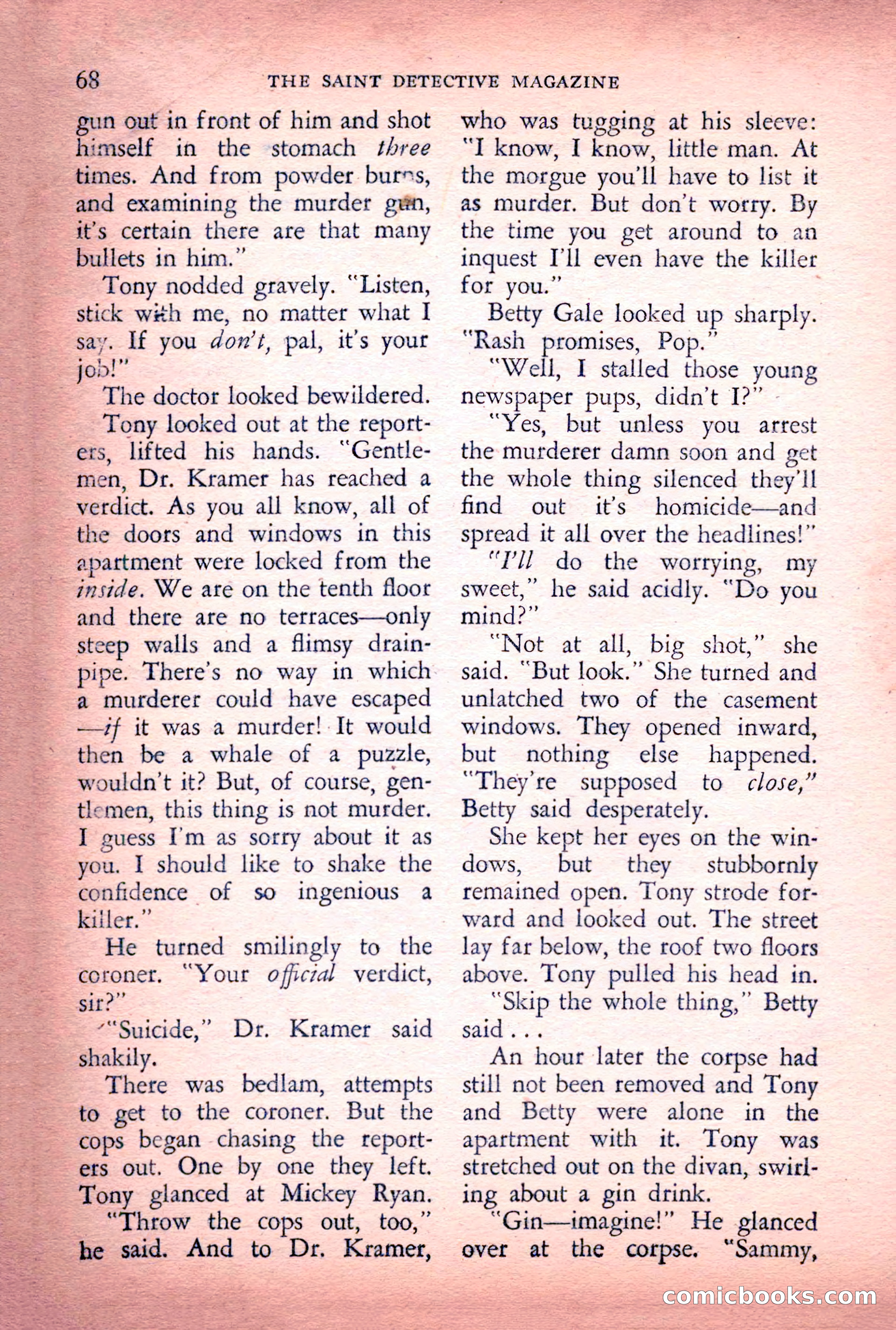 The Saint Detective Magazine, June 1956 — page 70 of 148