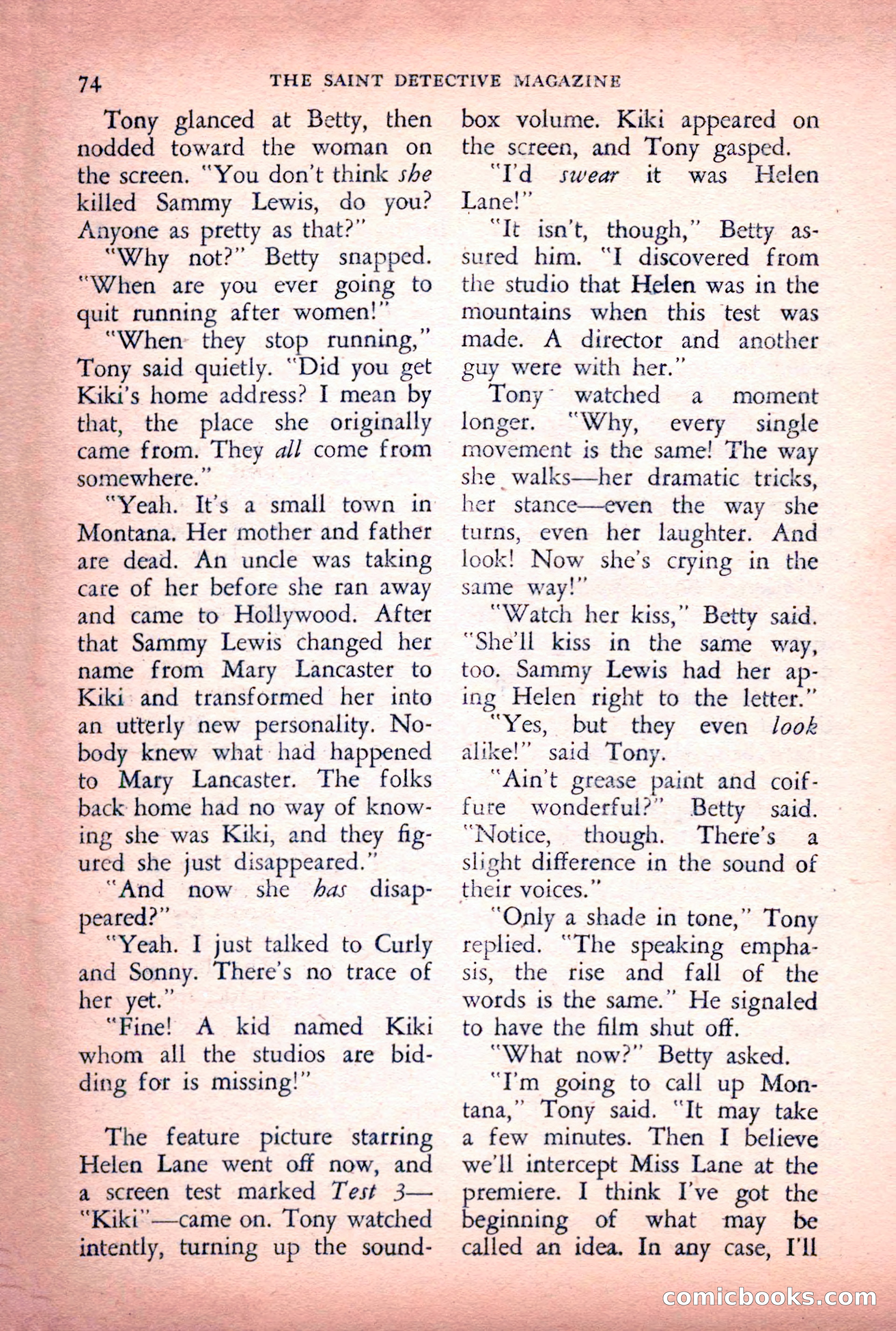 The Saint Detective Magazine, June 1956 — page 76 of 148