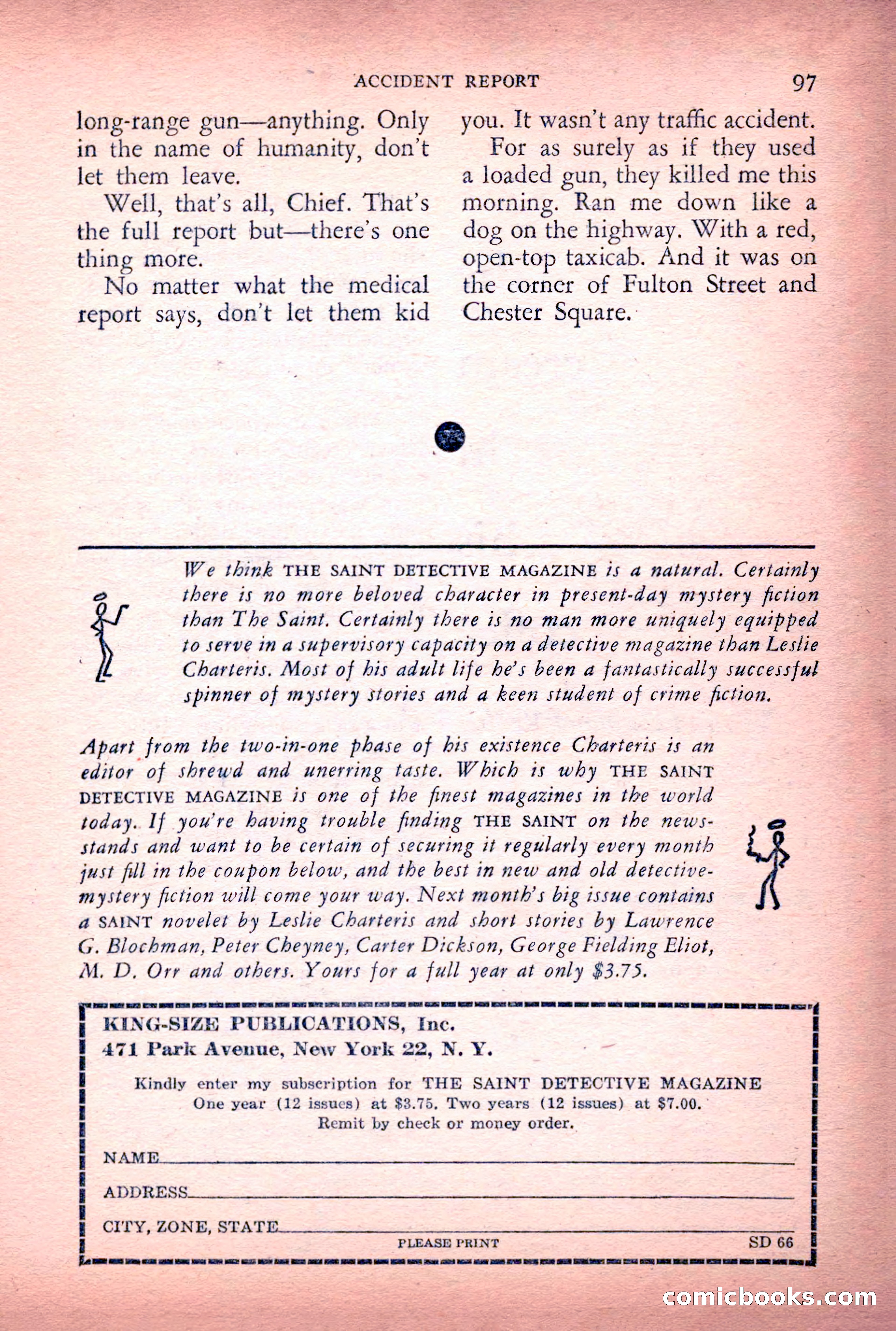 The Saint Detective Magazine, June 1956 — page 99 of 148