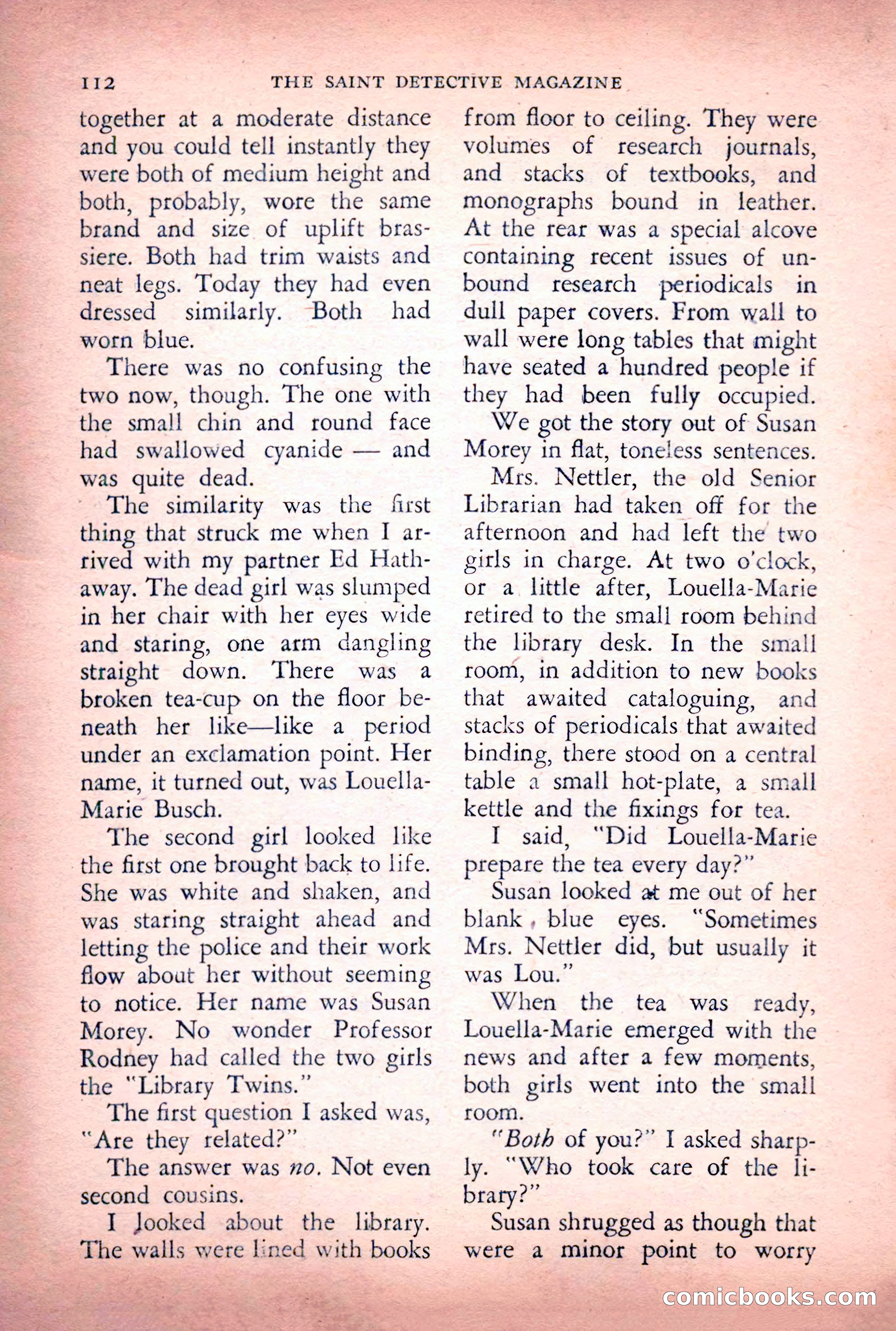 The Saint Detective Magazine, June 1956 — page 114 of 148