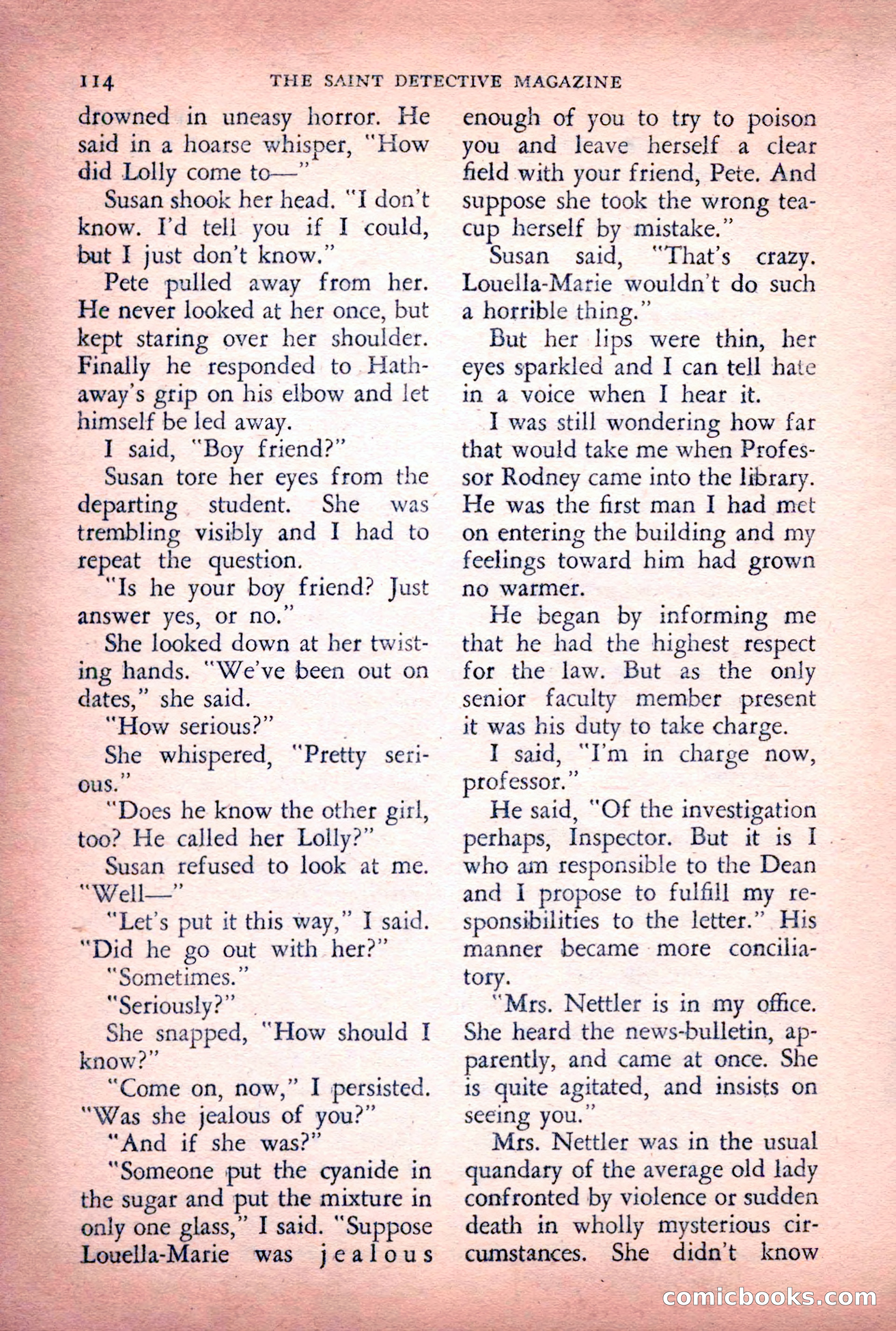 The Saint Detective Magazine, June 1956 — page 116 of 148