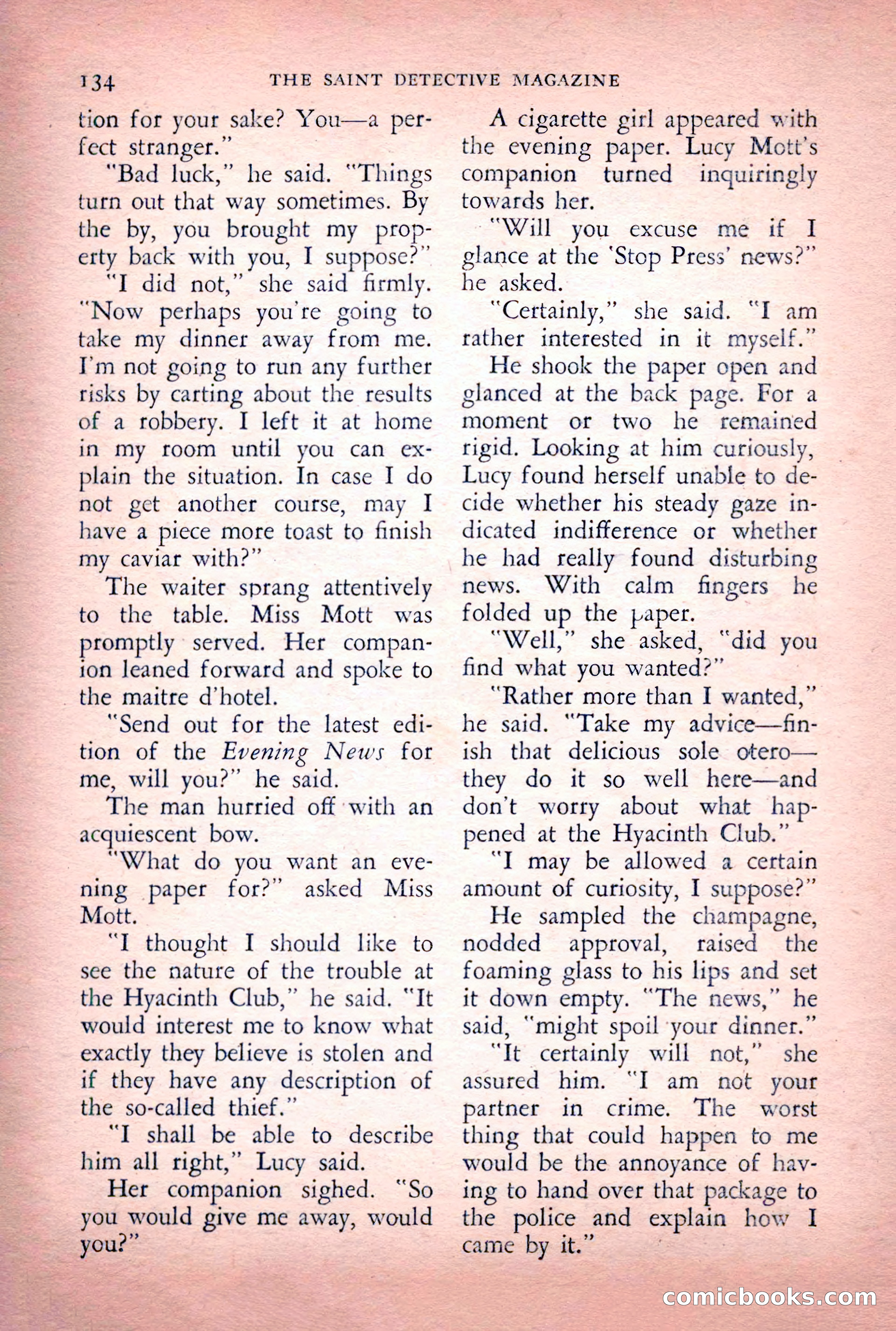 The Saint Detective Magazine, June 1956 — page 136 of 148
