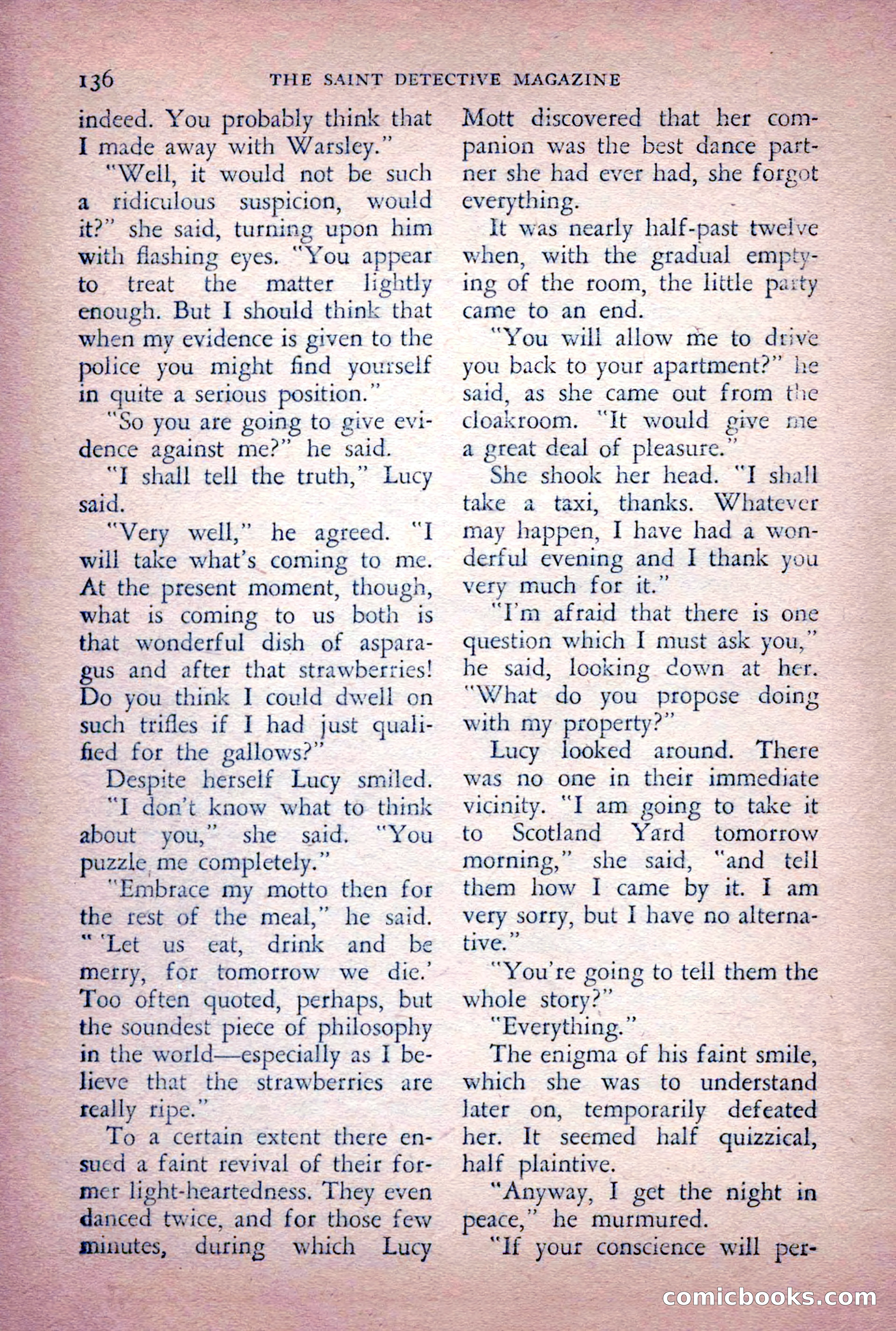 The Saint Detective Magazine, June 1956 — page 138 of 148