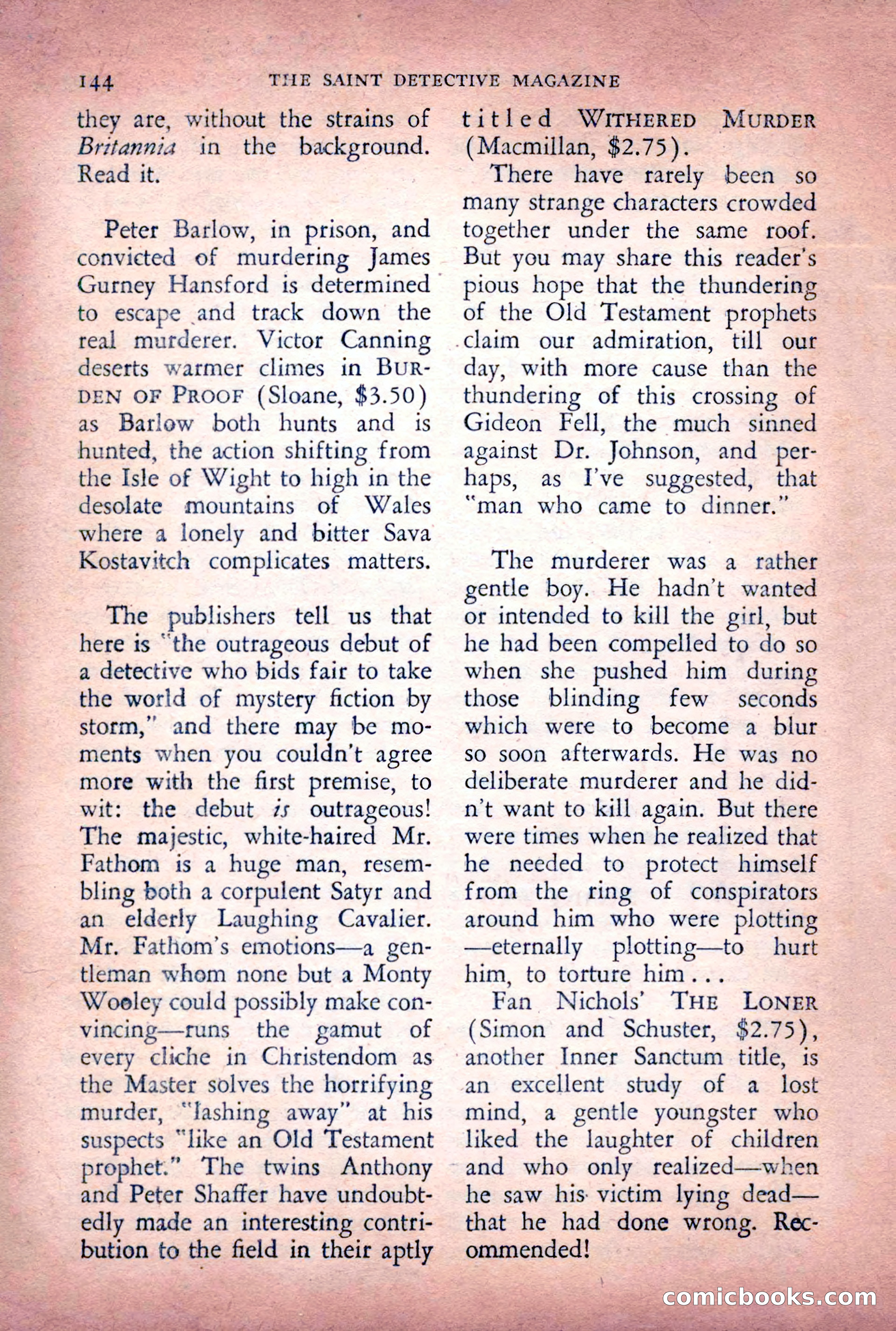 The Saint Detective Magazine, June 1956 — page 146 of 148