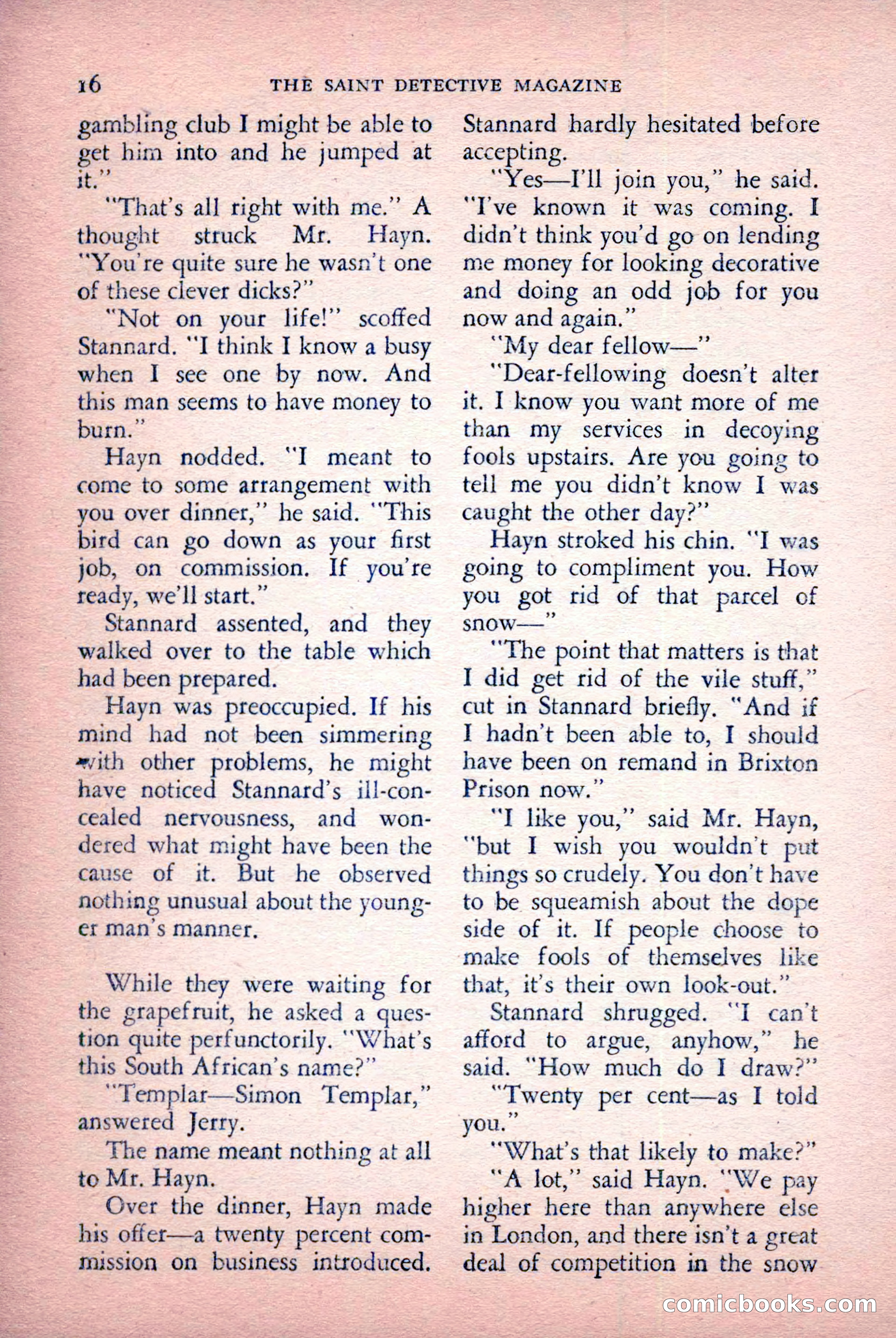 The Saint Detective Magazine, July 1956 — page 18 of 148