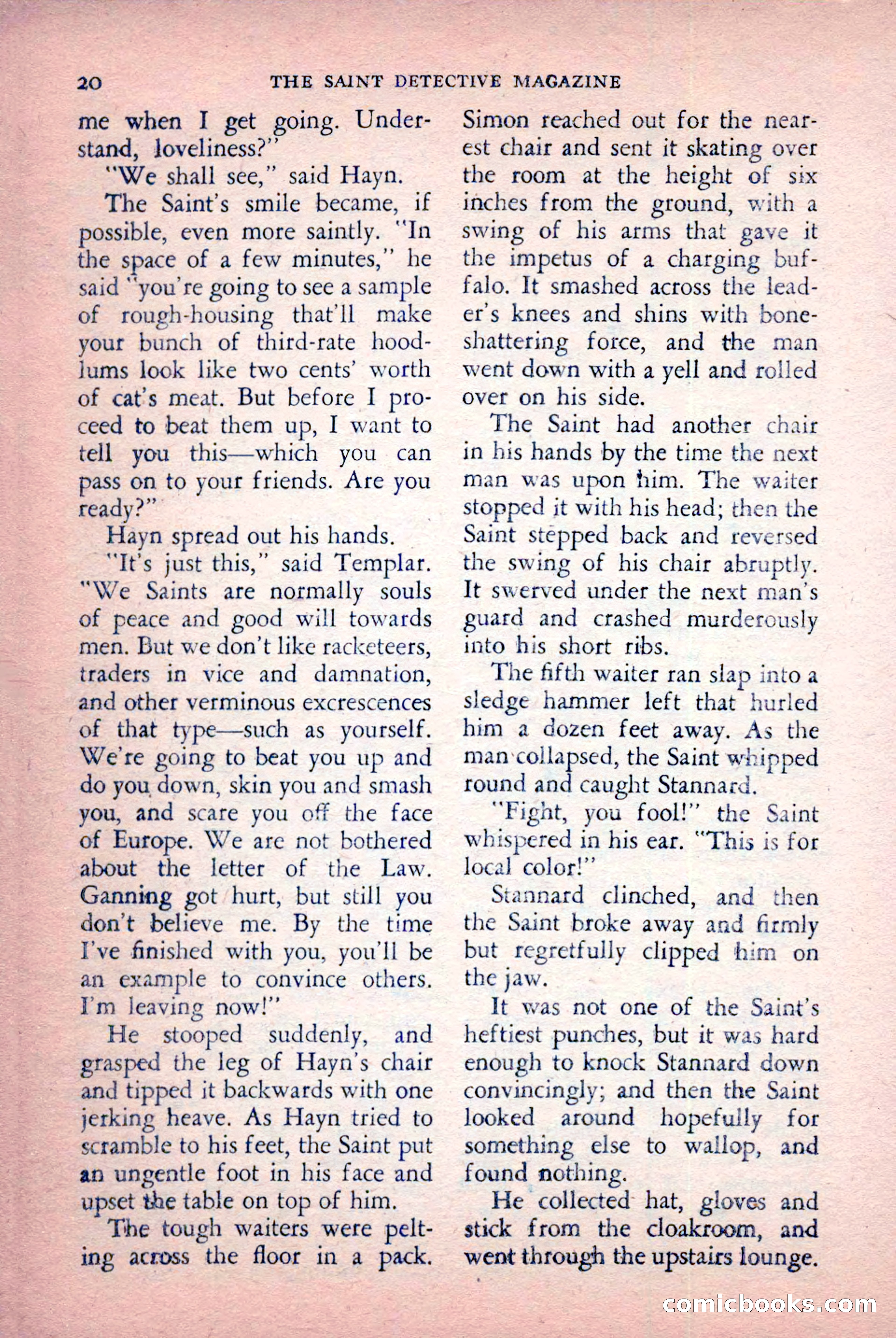 The Saint Detective Magazine, July 1956 — page 22 of 148